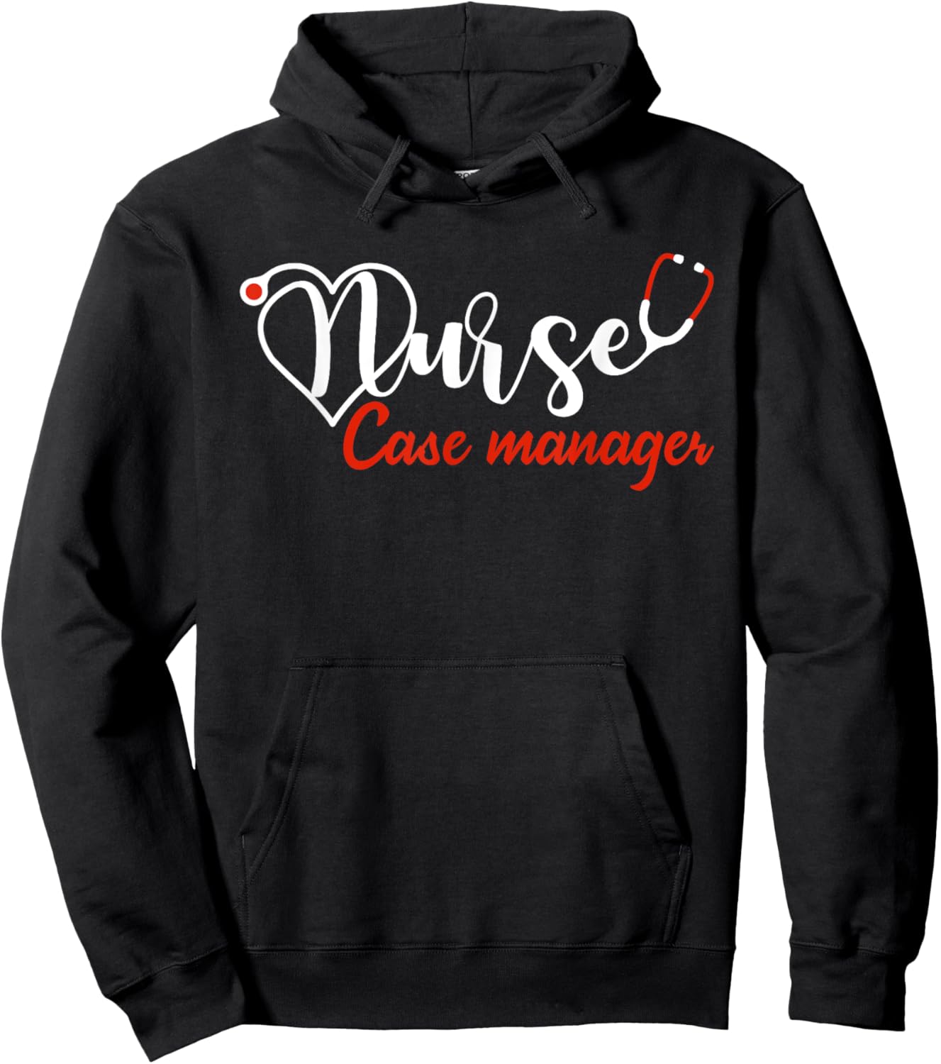Nurse Case Manager Stethoscope Heart Love Nursing Hoodie - Hoodie | Black