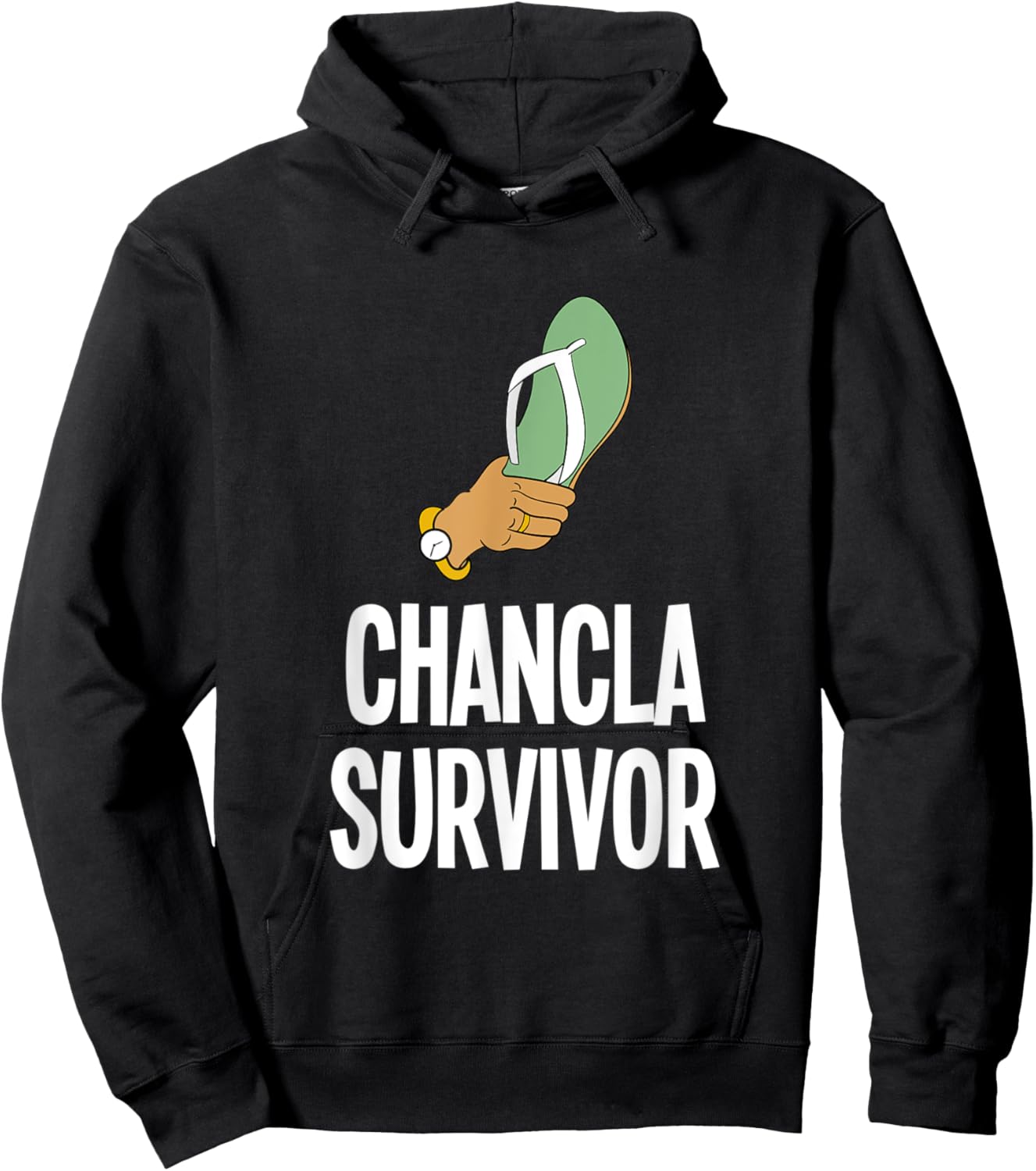La Chancla Survivor Mexican Flip Flop Hispanic Spanish Hoodie - Hoodie | Black