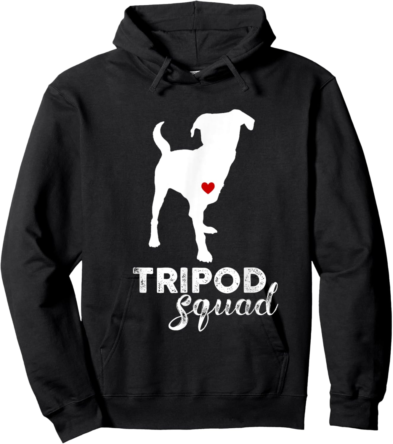 Tripod Squad, Left Front Leg Amputee, Three Legged Dog Men Women Kids Hoodie - Hoodie | Black