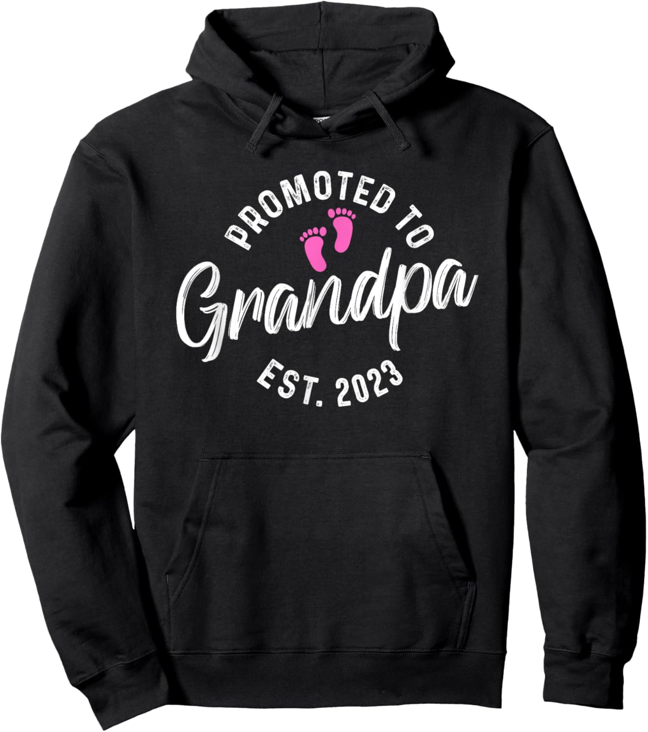 Promoted To Grandpa Est 2023 Hoodie - Hoodie | Black