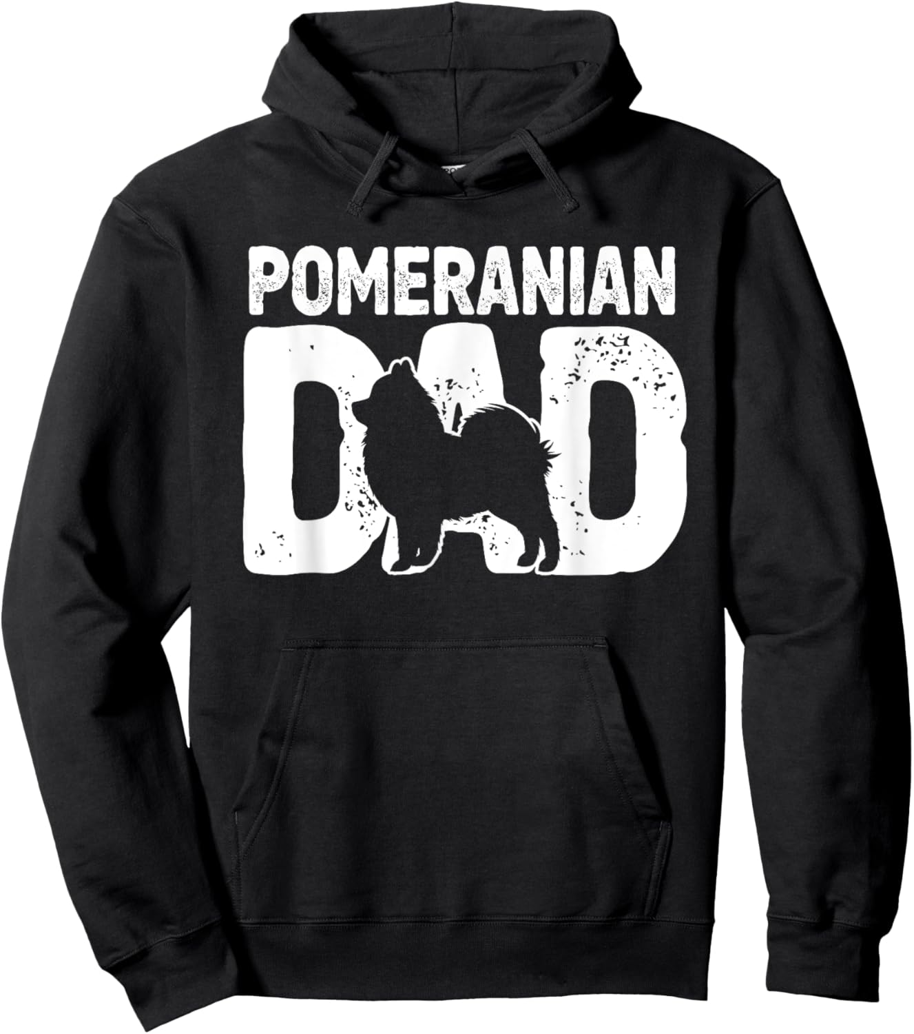 Pomeranian Dad Dog Lover Funny Pom Dog Owner Father Daddy Women Girls Kids Hoodie - Hoodie | Black
