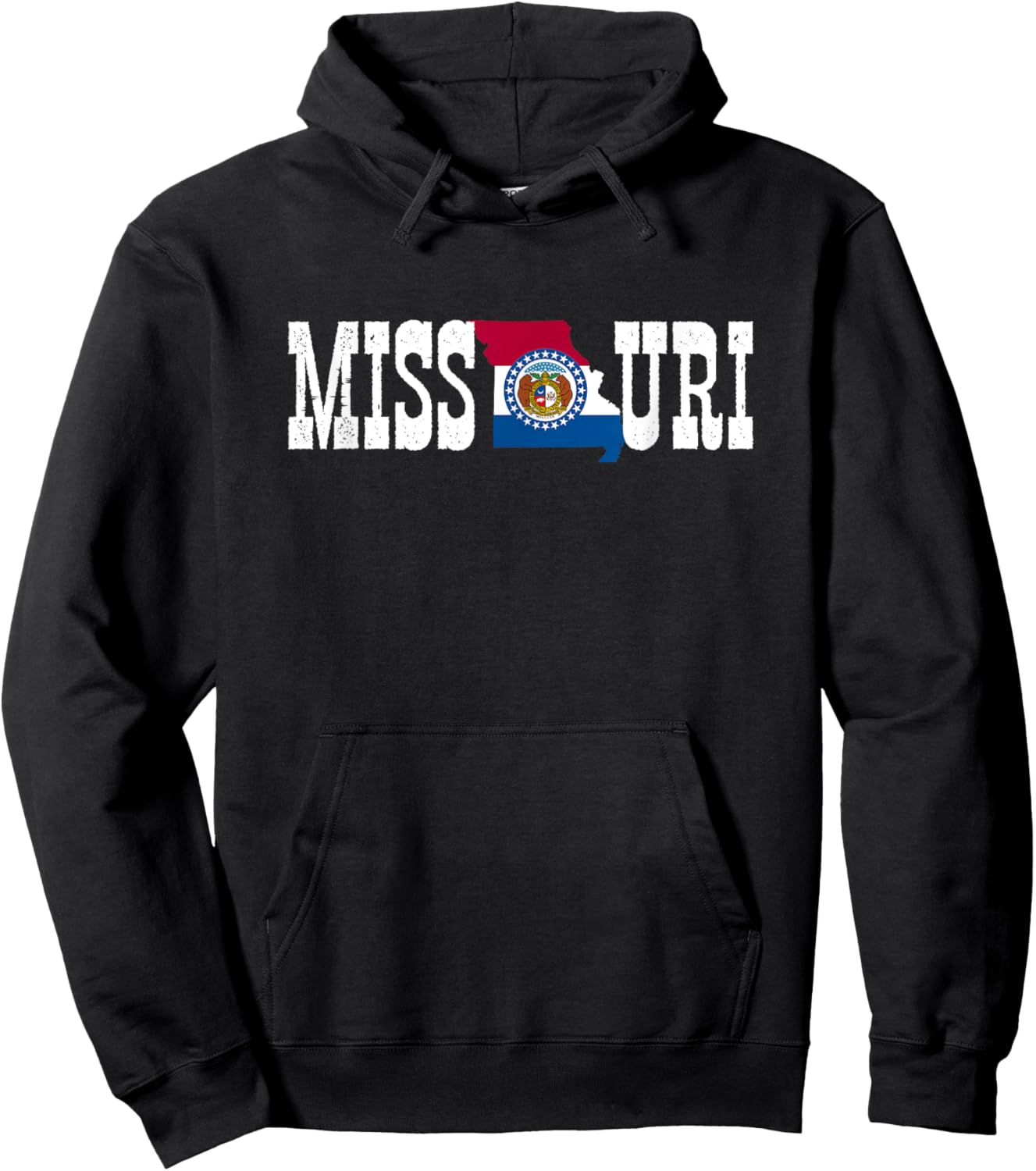 Missouri State and Missouri Flag with Pride for Missouri Hoodie - Hoodie | Black