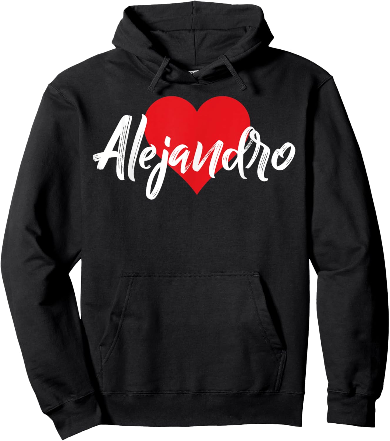 I Love Alejandro First Name I Heart Named Hoodie - Hoodie | Black