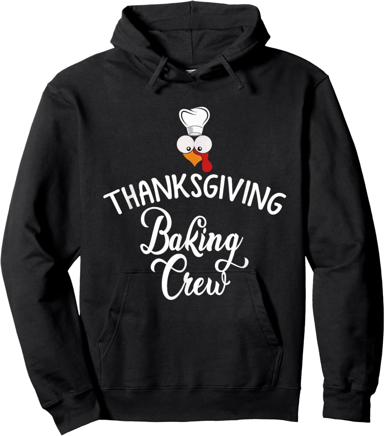 Thanksgiving Baking Crew Turkey Thakful Hoodie - Hoodie | Black