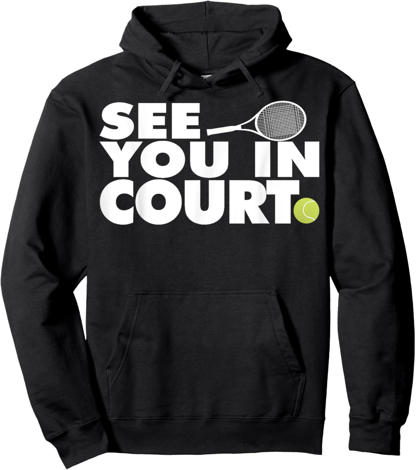 See You in Court Tennis Hoodie - Hoodie | Black
