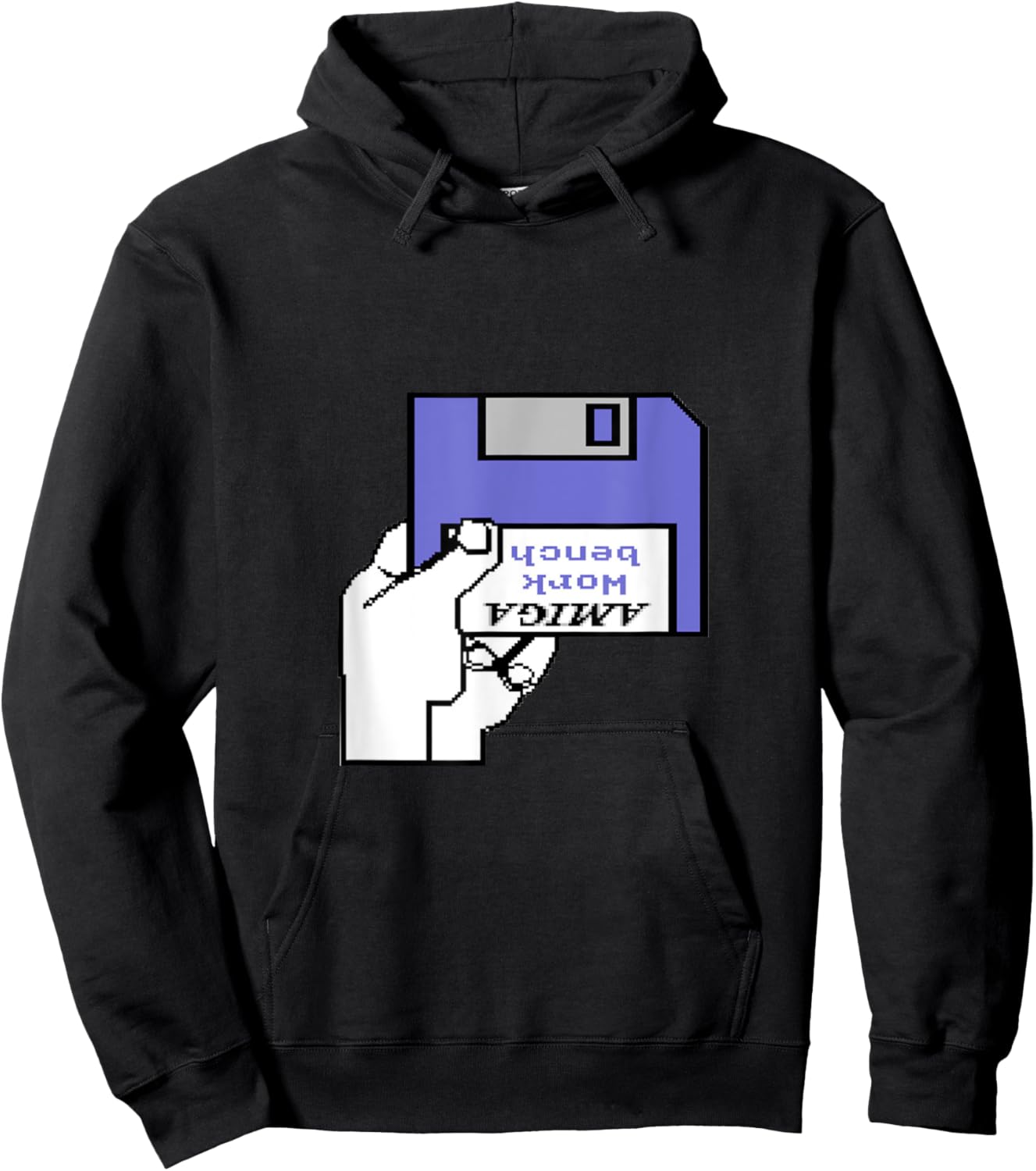 Amiga Workbench Floppy Insert Retro Computer Hoodie - Hoodie | Black