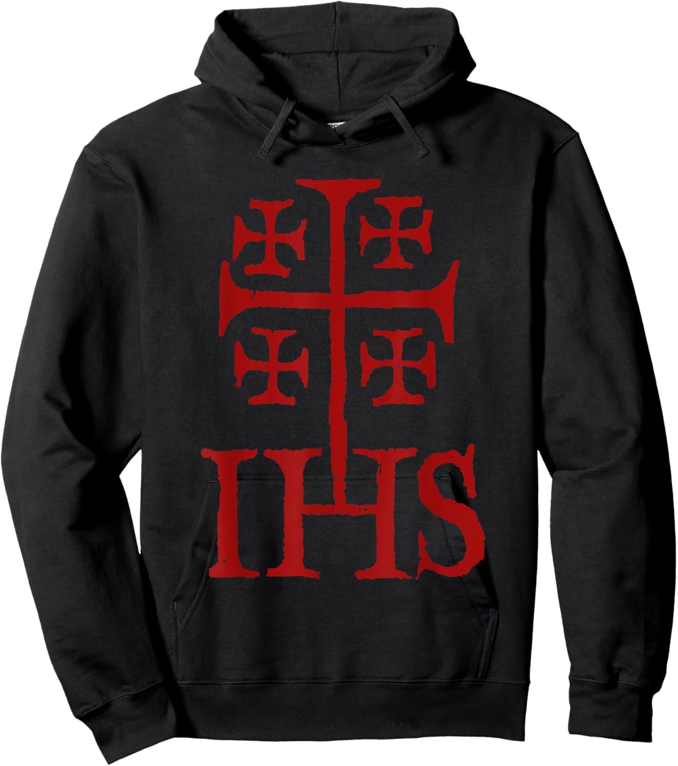 Medieval Crusaders Jerusalem Cross IHS Knights Templar Hoodie - Hoodie | Black