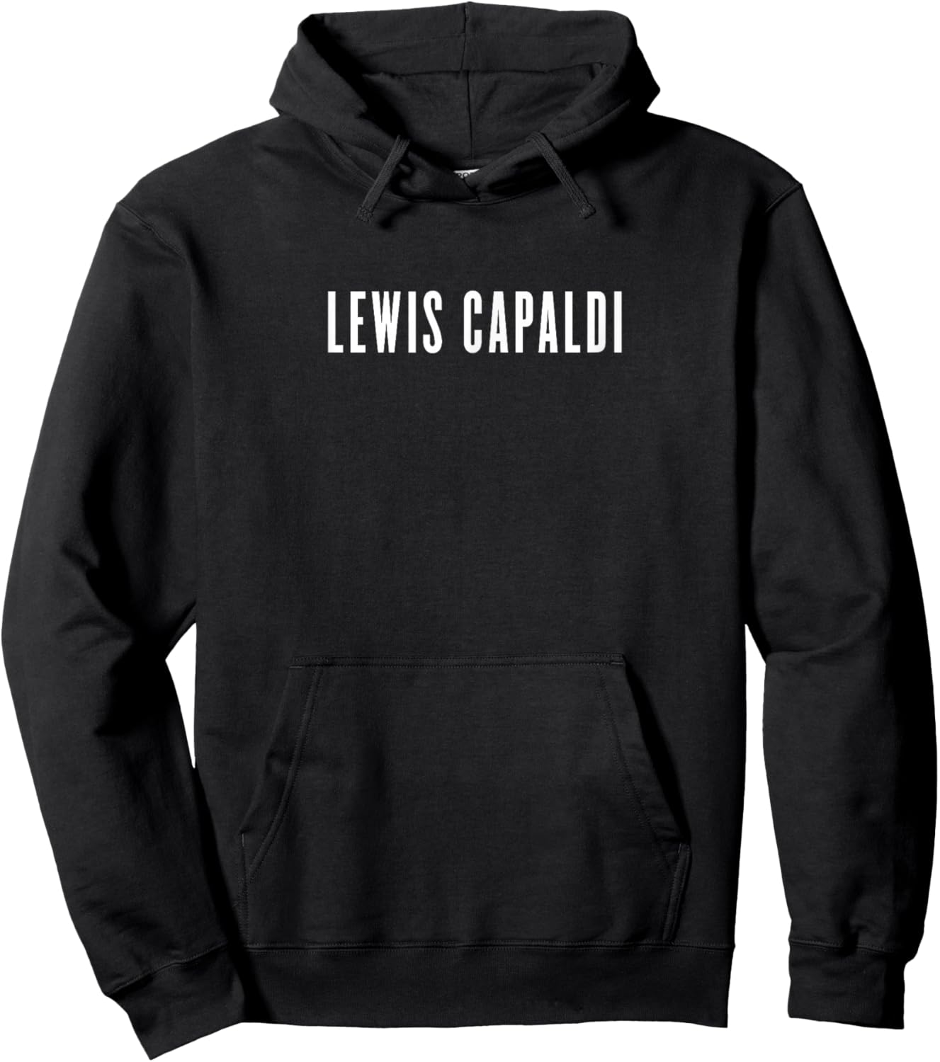 Lewis Capaldi – White Logo Hoodie - Hoodie | Black