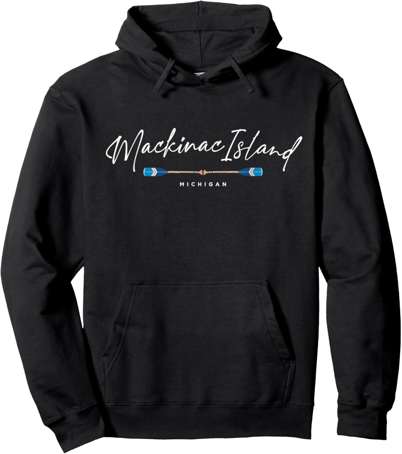 Mackinac Island Michigan Beach Graphic Hoodie - Hoodie | Black