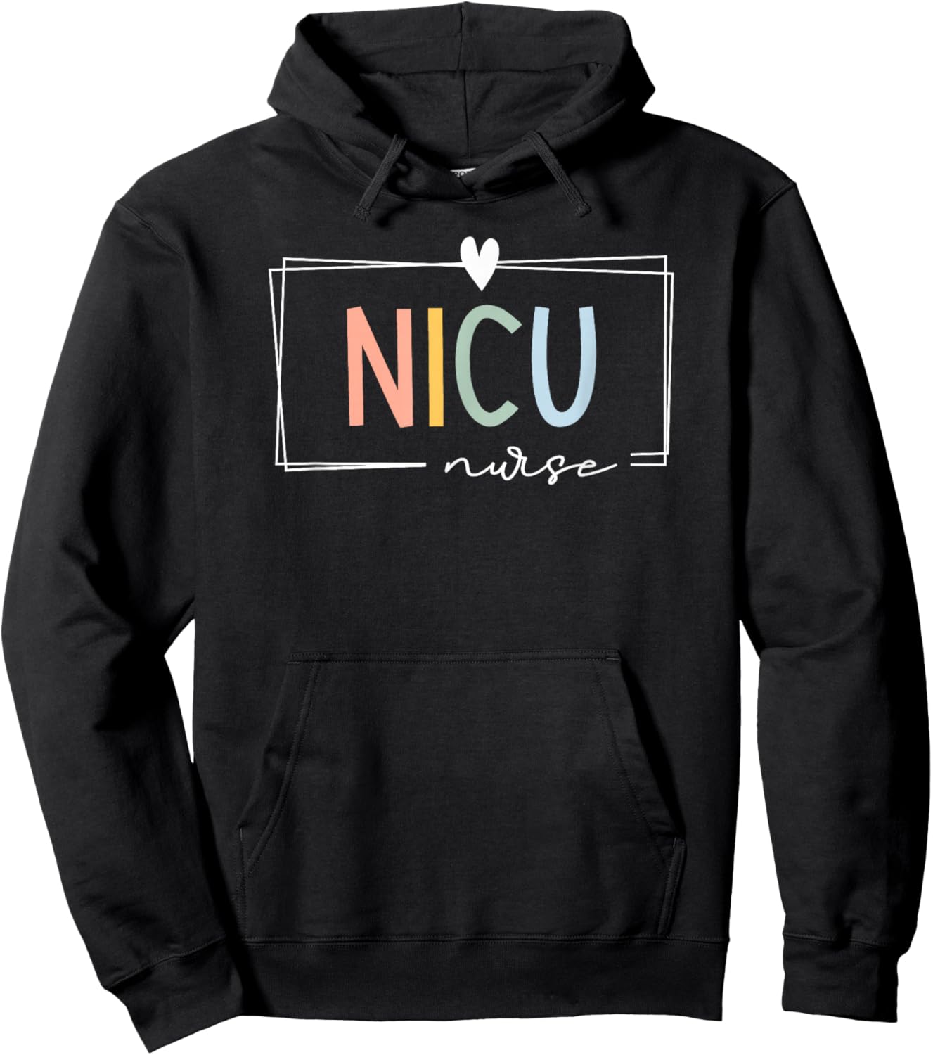 Retro NICU Nurse ICU Neonatal Rainbow Team Tiny Humans Hoodie - Hoodie | Black