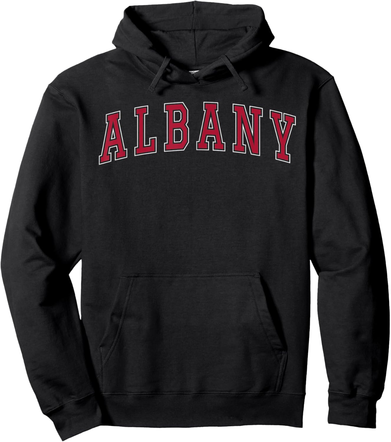 Albany Georgia Souvenir Sport College Style Text Hoodie - Hoodie | Black