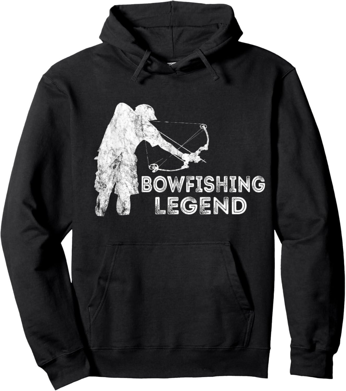 Bowfishing Legend Bowfisher Bowfish Fish Bow Hunting Fisher Hoodie - Hoodie | Black