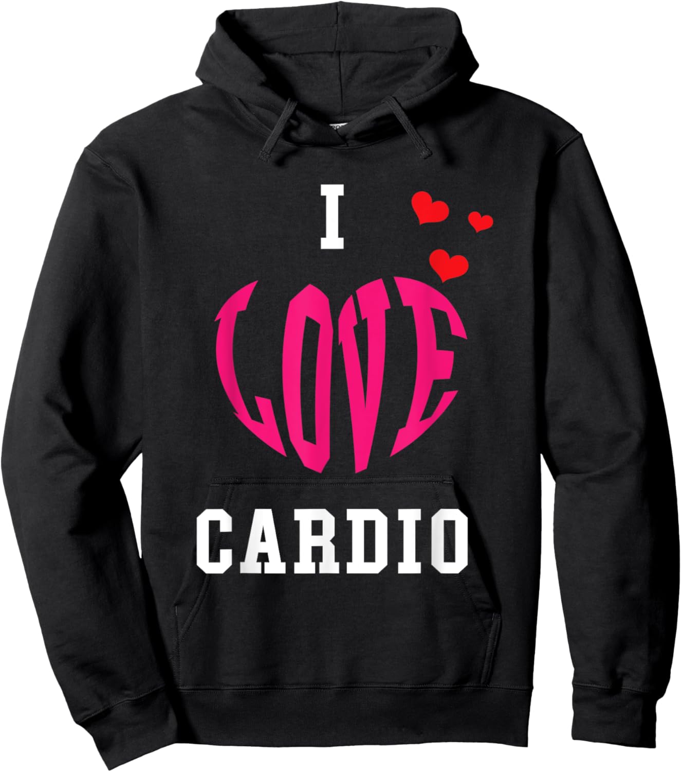 Bodybuilder and Powerlifting in a gym for I love Cardio Hoodie - Hoodie | Black