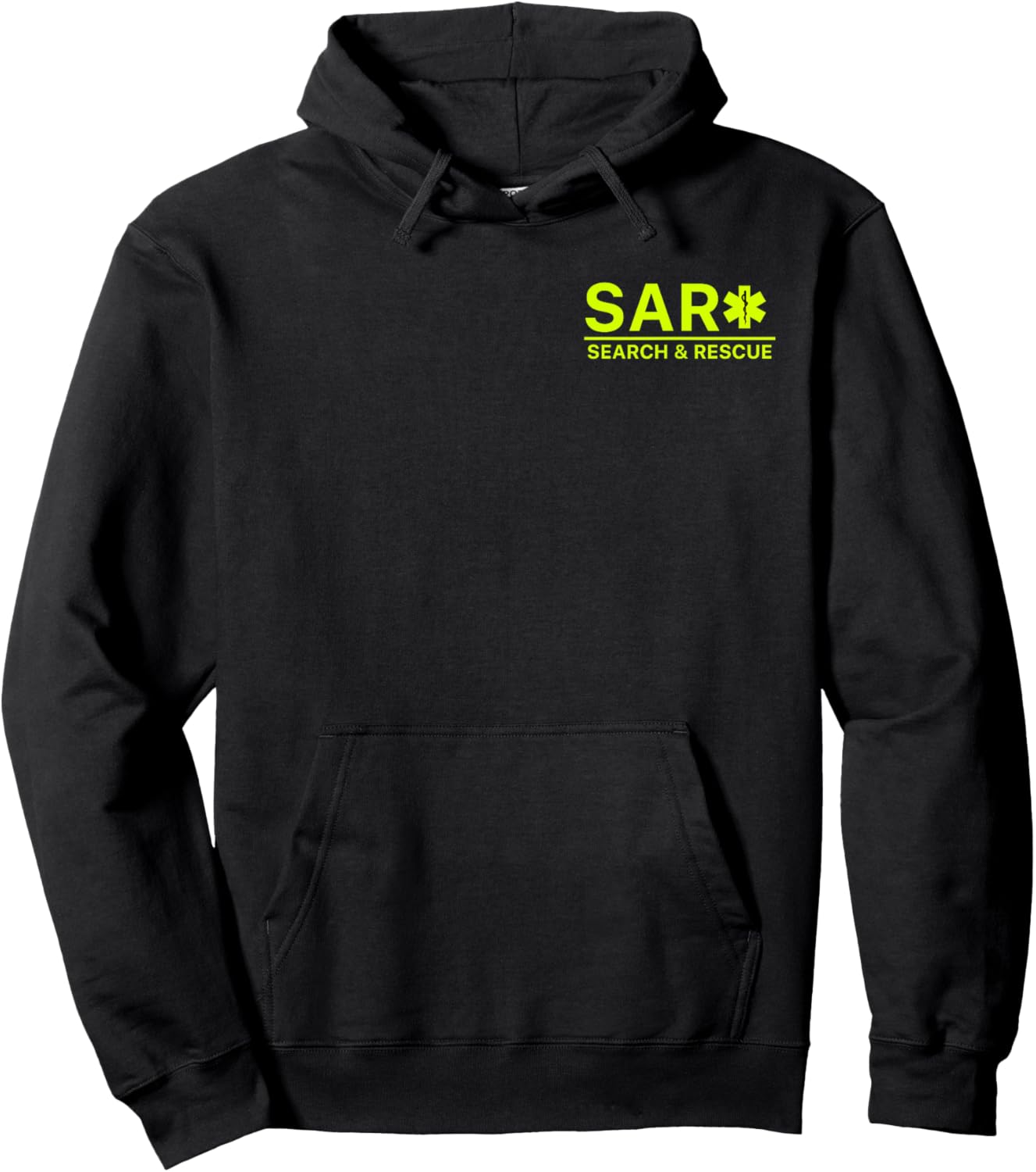 Front & Back Search and Rescue SAR EMS Hoodie - Hoodie | Black