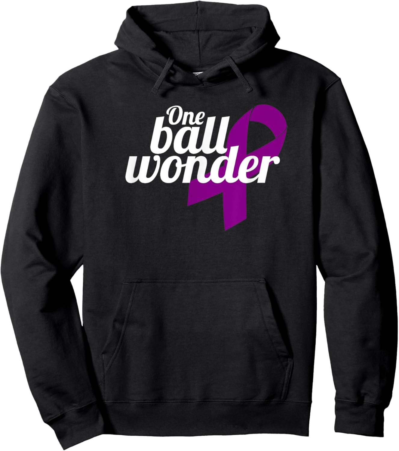 Funny Testicular Cancer Survivor Quote Saying Orchidectomy Hoodie - Hoodie | Black