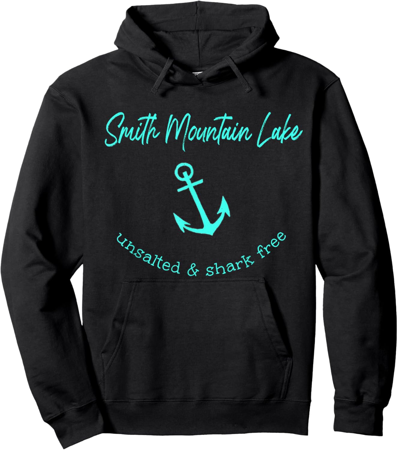 Smith Mountain Lake VA Unsalted Shark Free Boating Fishing Hoodie - Hoodie | Black