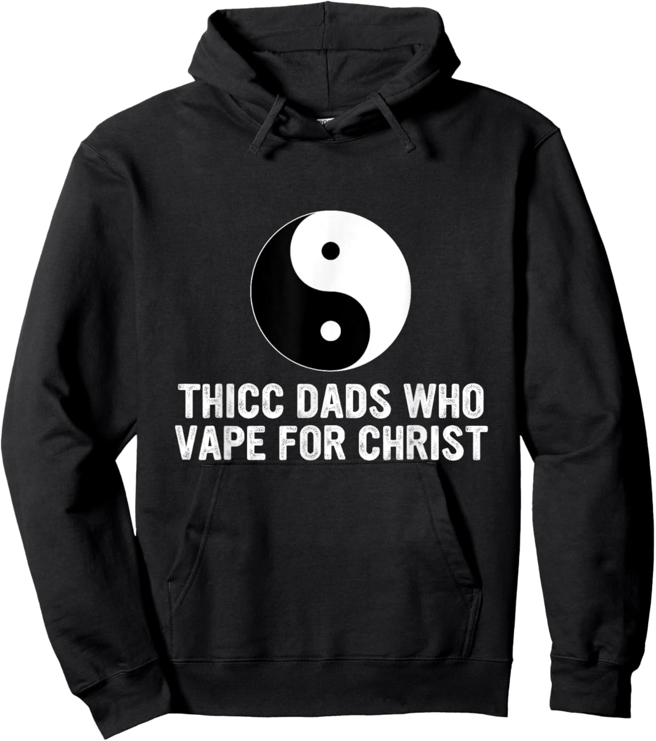 Thicc Dads Who Vape For Christ Father Day Hoodie - Hoodie | Black