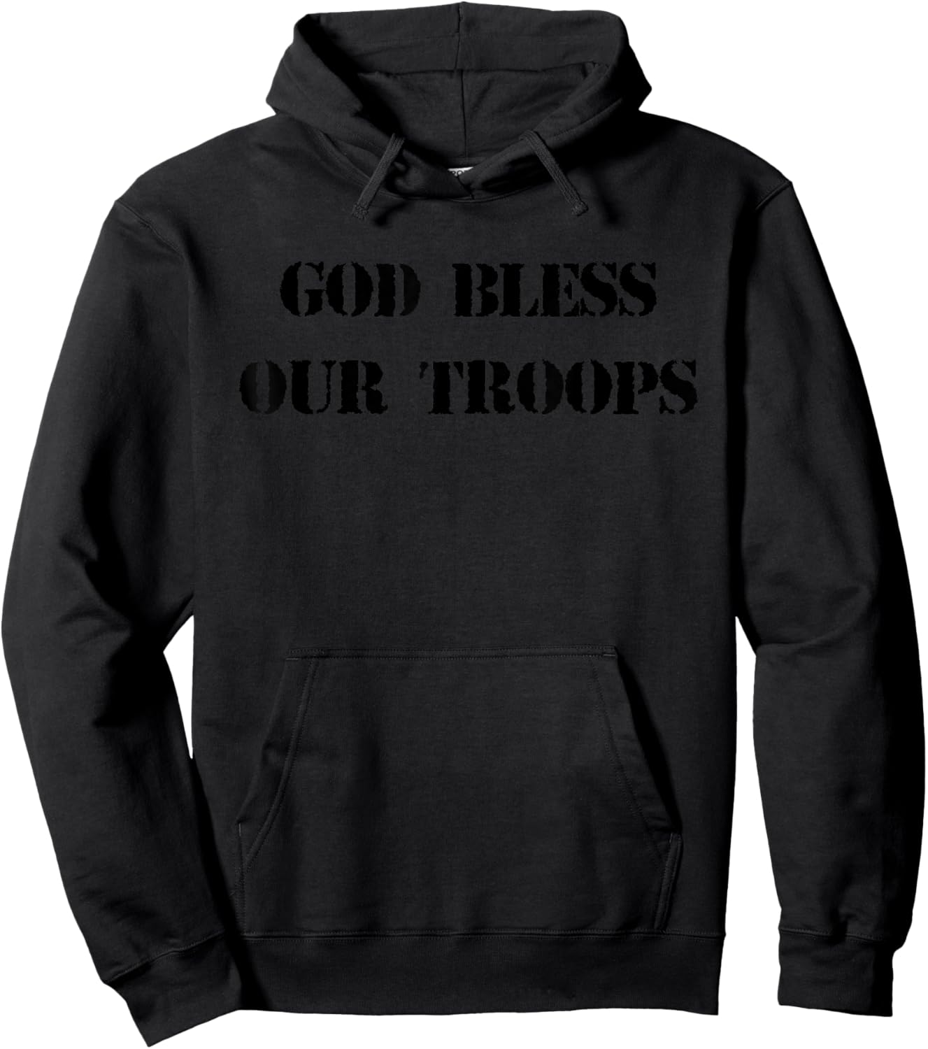 God Bless Our Troops Patriotic Military Support Shirt Hoodie - Hoodie | Black