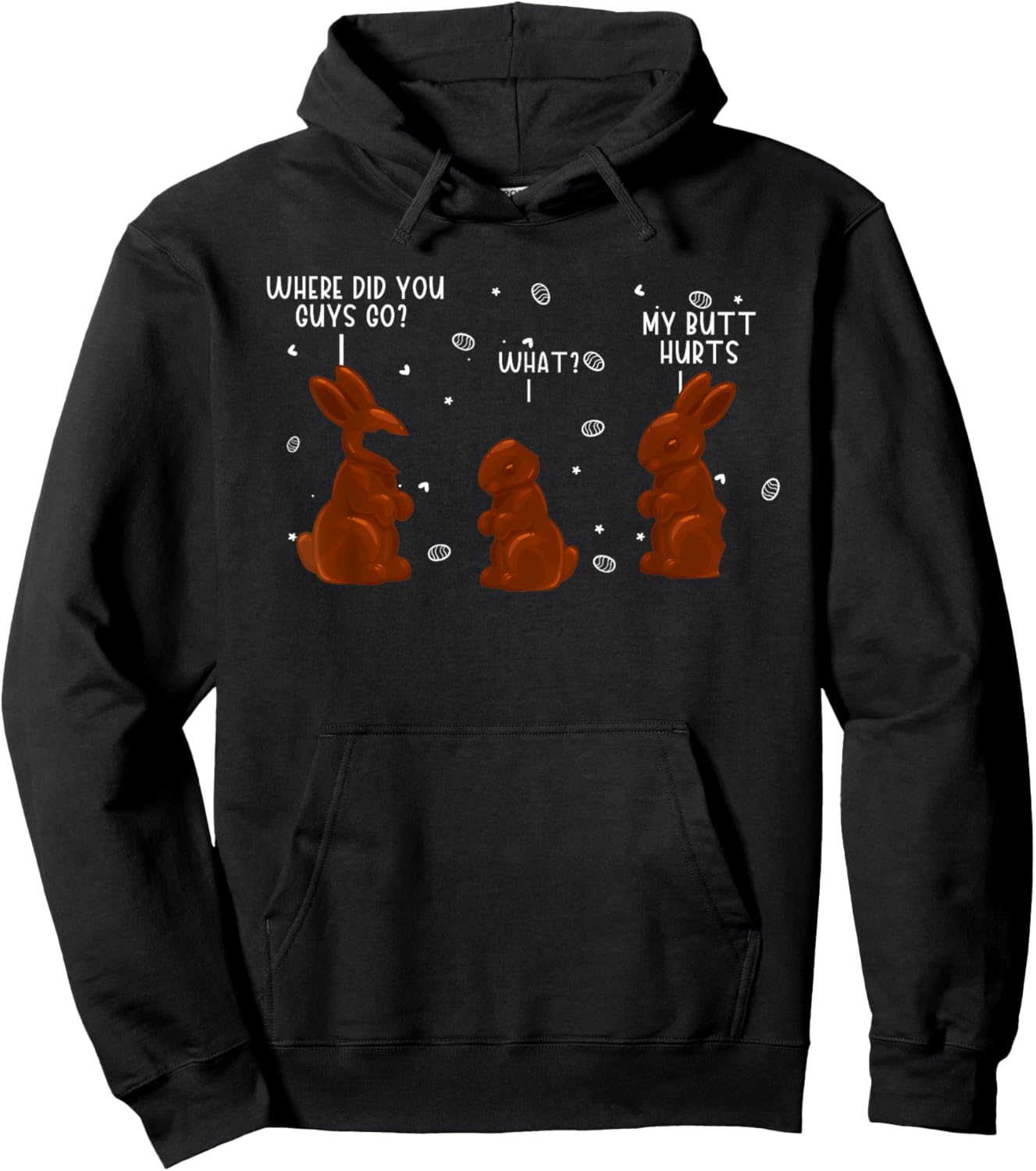 Funny Easter Chocolate Easter Bunny Chocolate Bunny Hoodie - Hoodie | Black