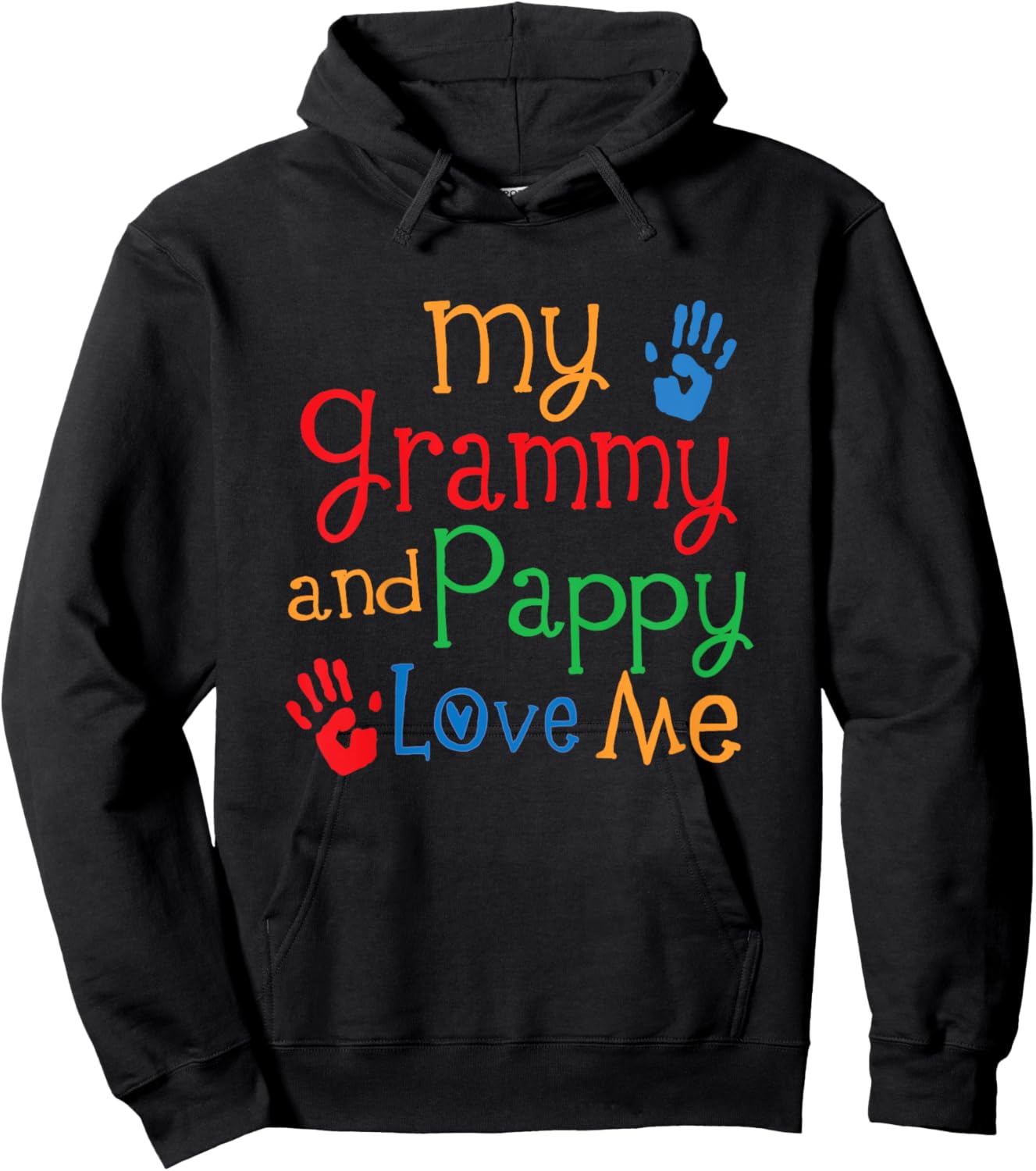 Grammy and Pappy Love Me Hoodie - Hoodie | Black