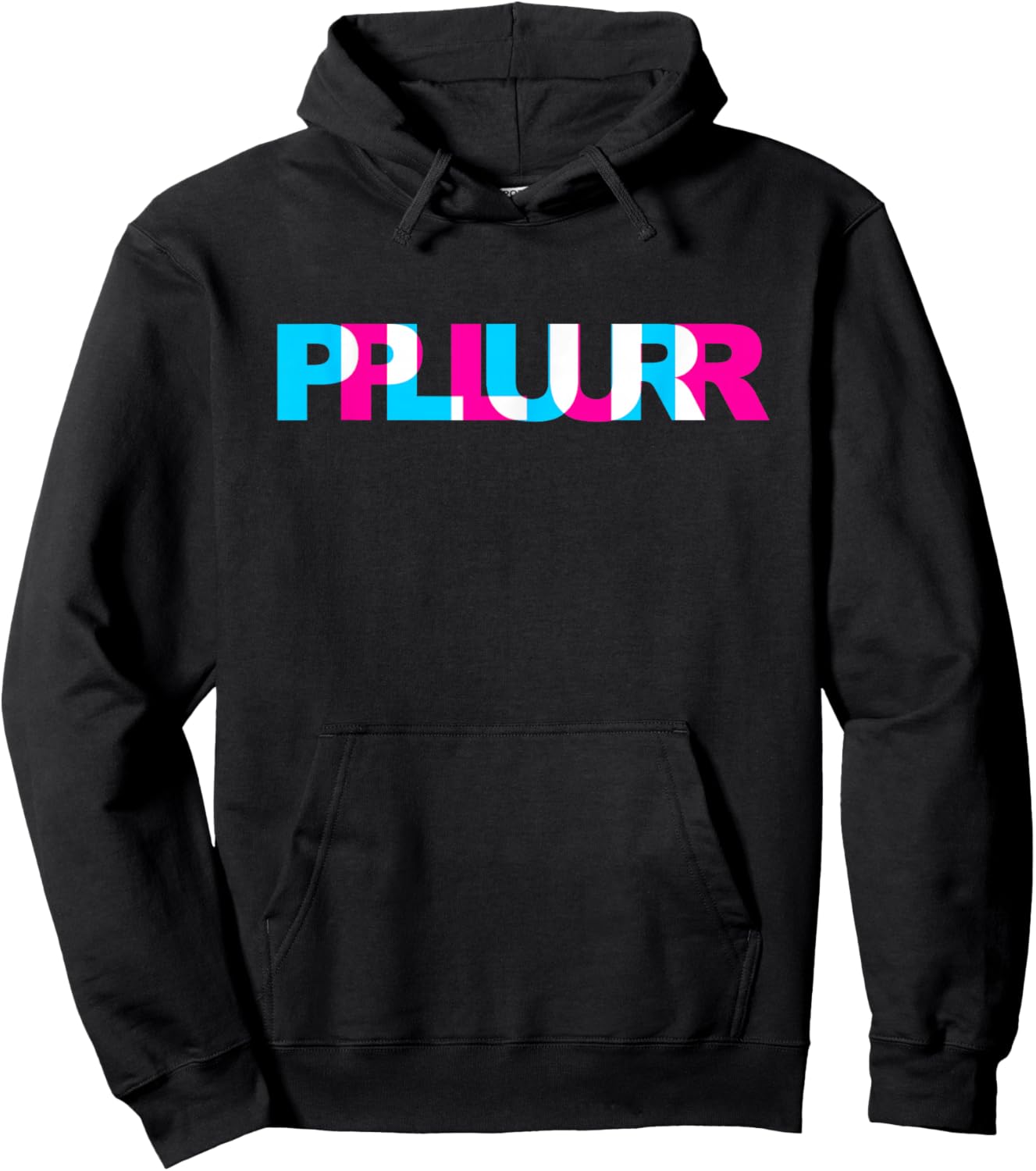 PLUR - EDM Rave Optical Illusion Glitch Dance Music Festival Hoodie - Hoodie | Black