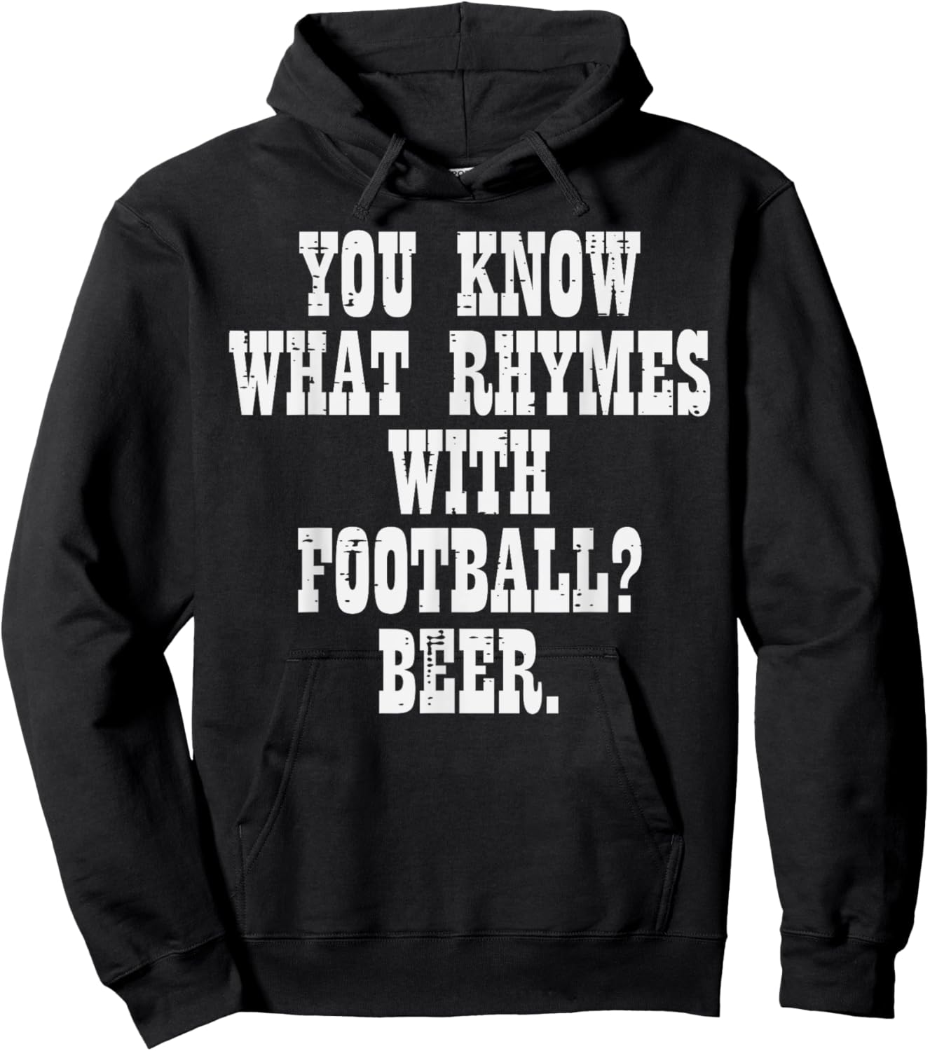 What Rhymes With American Football Funny Men Dad Hoodie - Hoodie | Black