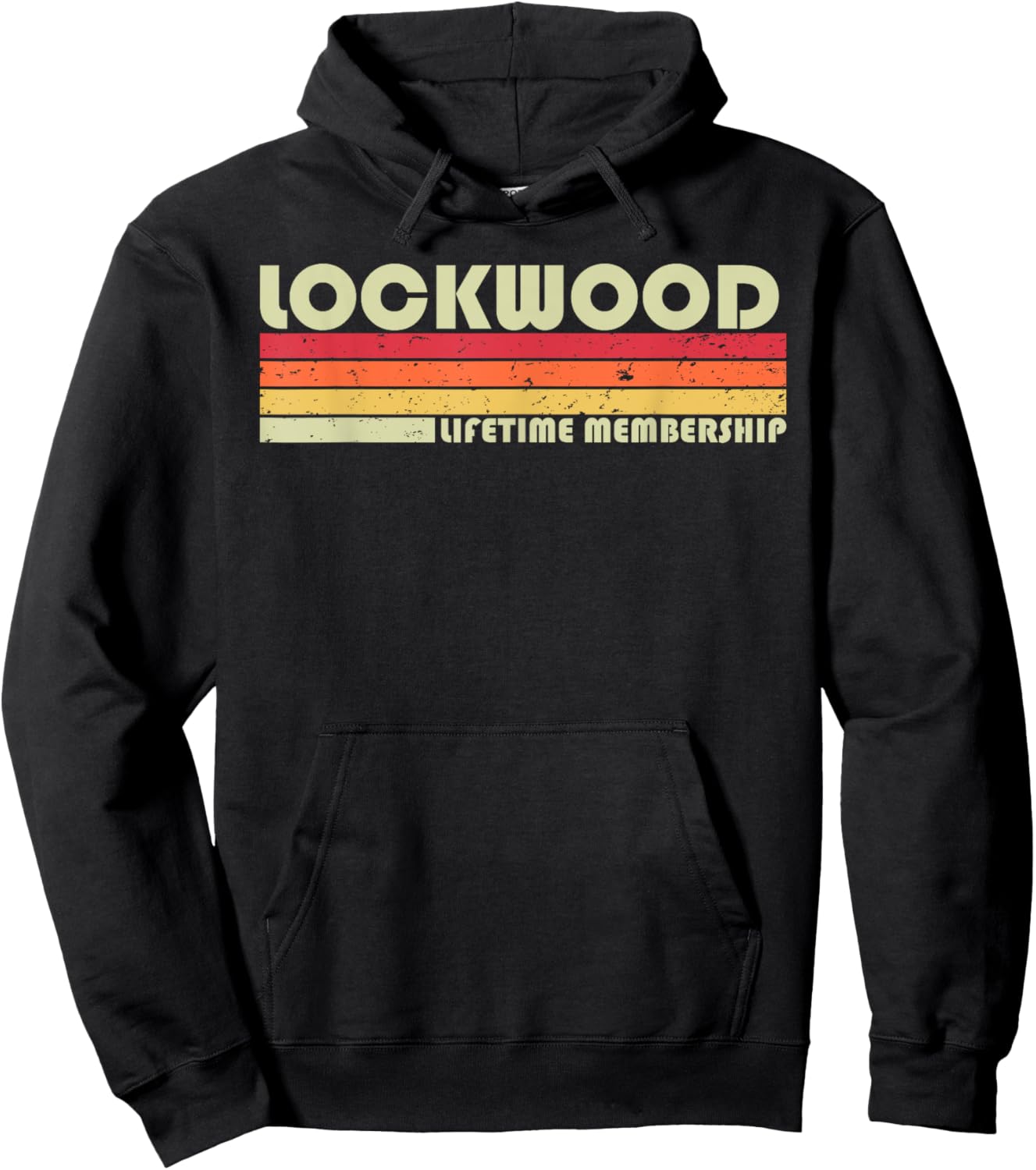 LOCKWOOD Surname Funny Retro Vintage 90s Birthday Reunion Hoodie - Hoodie | Black