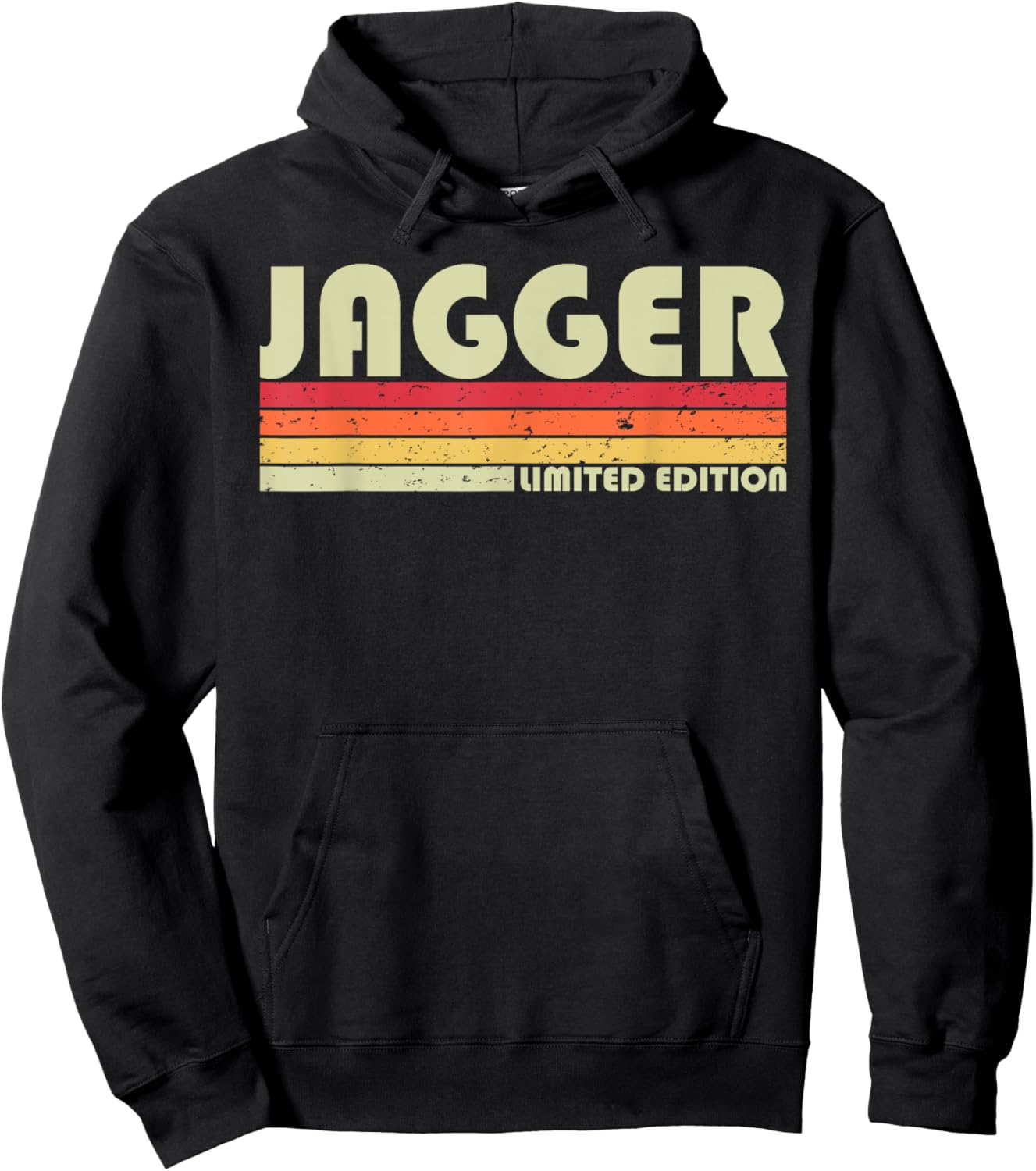 JAGGER Gift Name Personalized Funny Retro Vintage Birthday Hoodie - Hoodie | Black