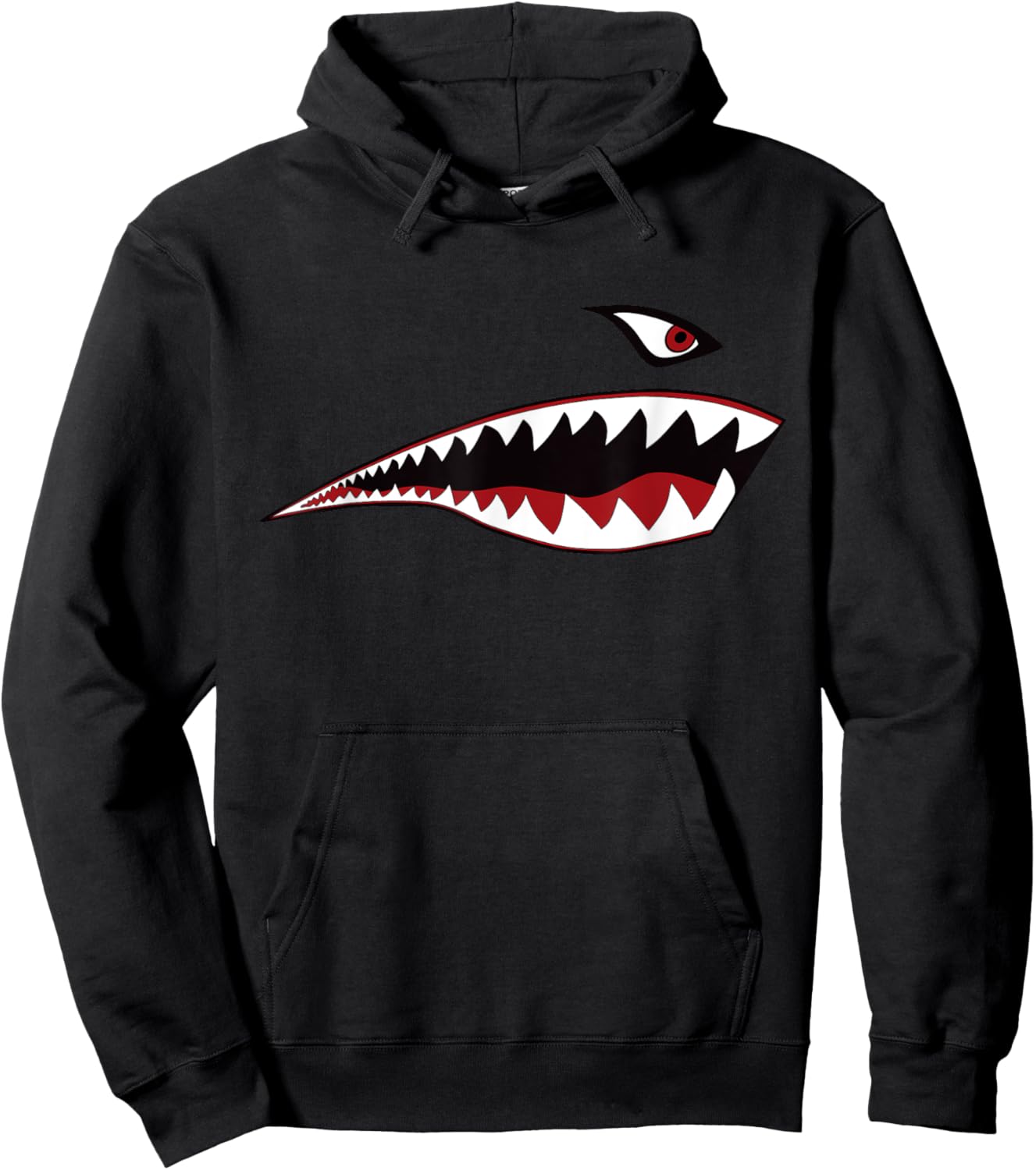 Shark Tea Nose Art Warhawk P-40 A-10 Warthog War Tarpaulin Hoodie - Hoodie | Black