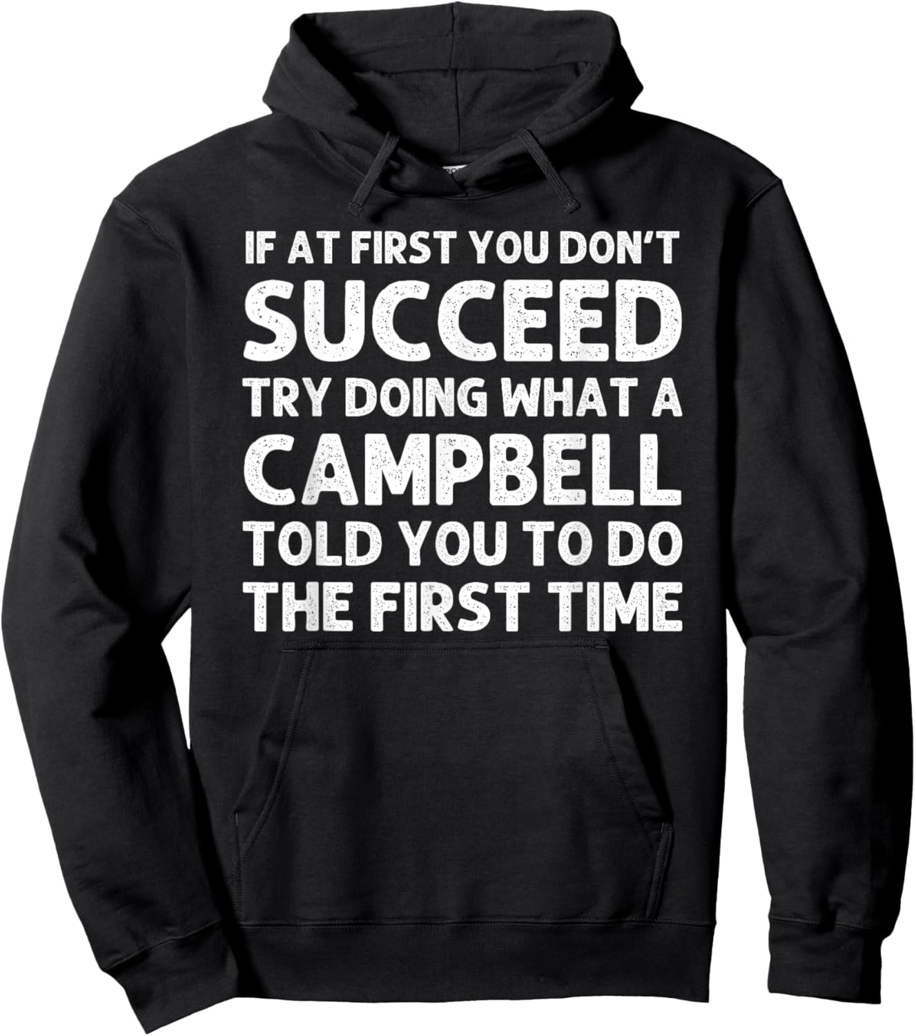 CAMPBELL Funny Surname Family Tree Birthday Reunion Idea Hoodie - Hoodie | Black