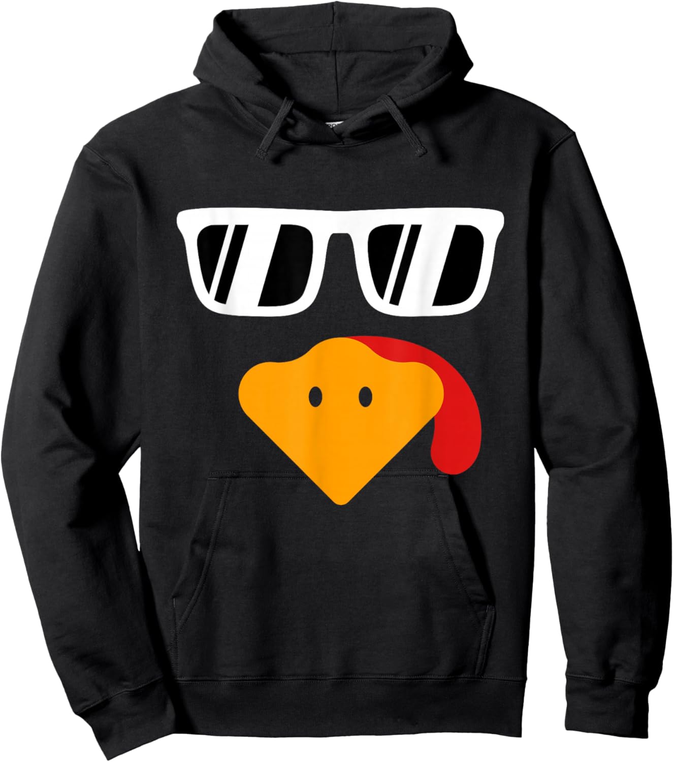 Turkey Face Kids Thanksgiving Shirt for Boys Toddlers Youths Hoodie - Hoodie | Black