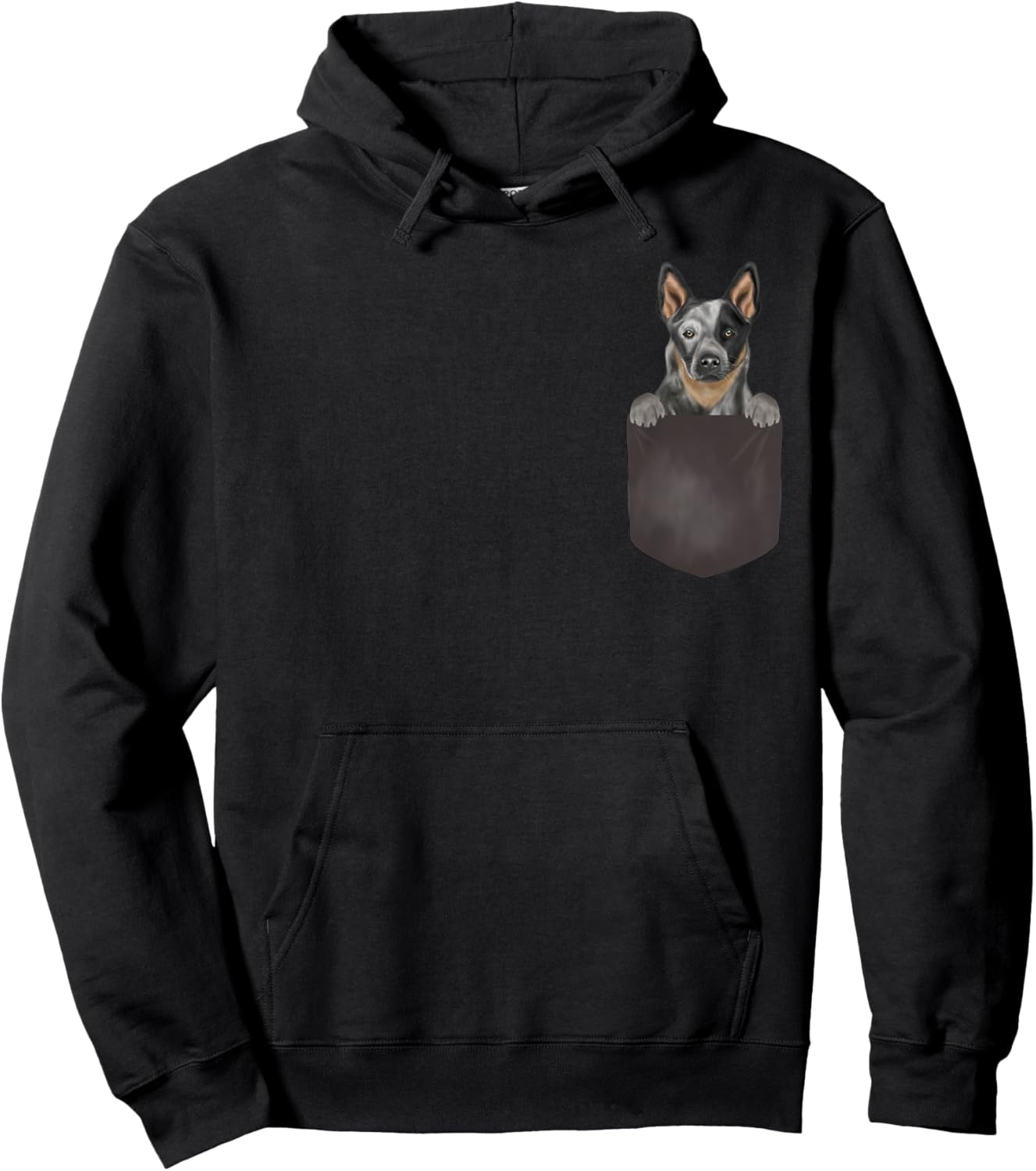 Dog In Pocket Funny Dog Lover Australian Cattle Dog Hoodie - Hoodie | Black