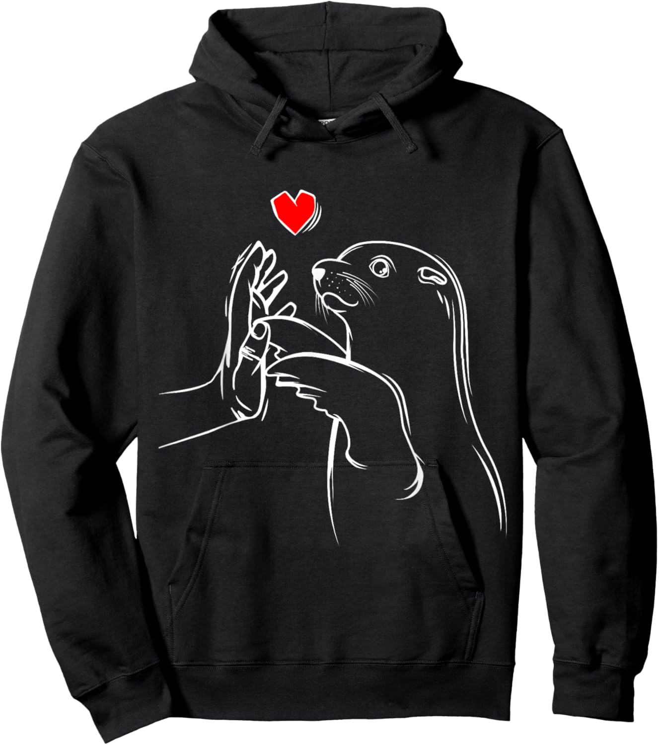 Seal Sea Lion Seal Children Women Girls Hoodie - Hoodie | Black