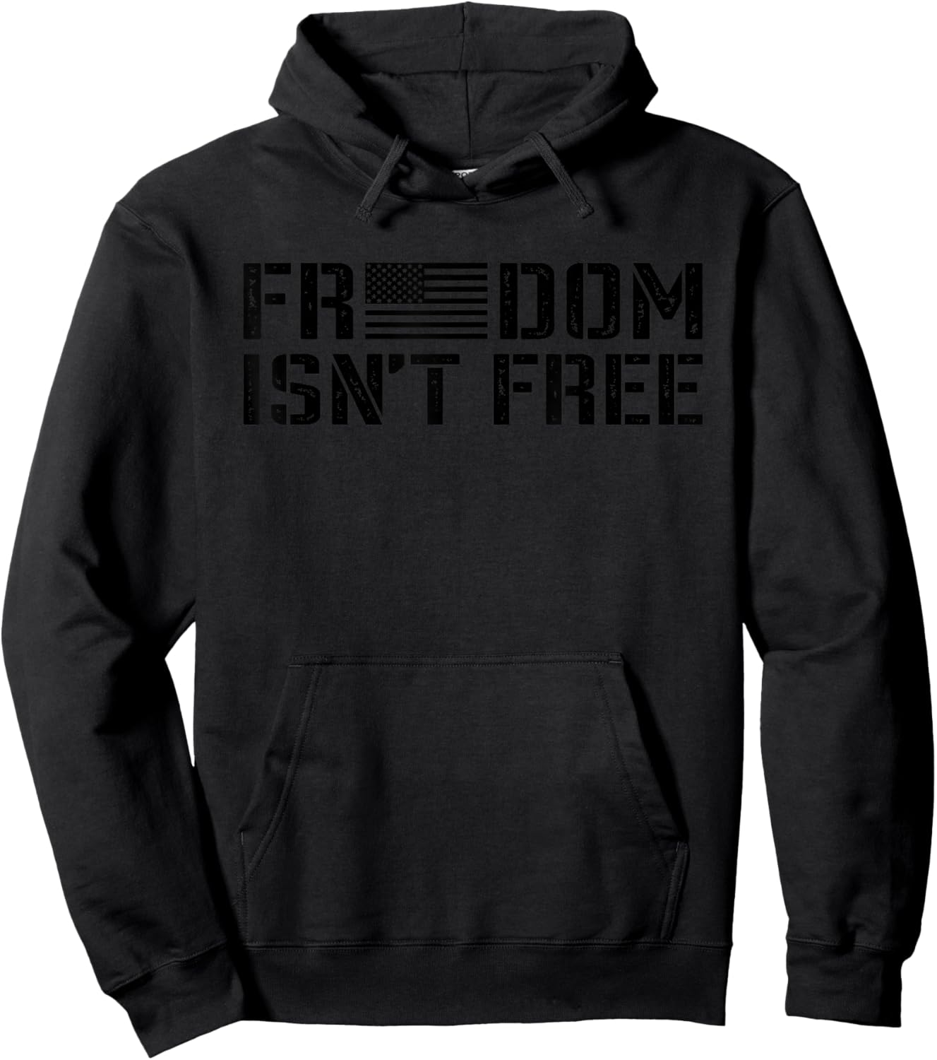 Freedom Isn't Free - Patriotic American Rights USA Flag Hoodie - Hoodie | Black