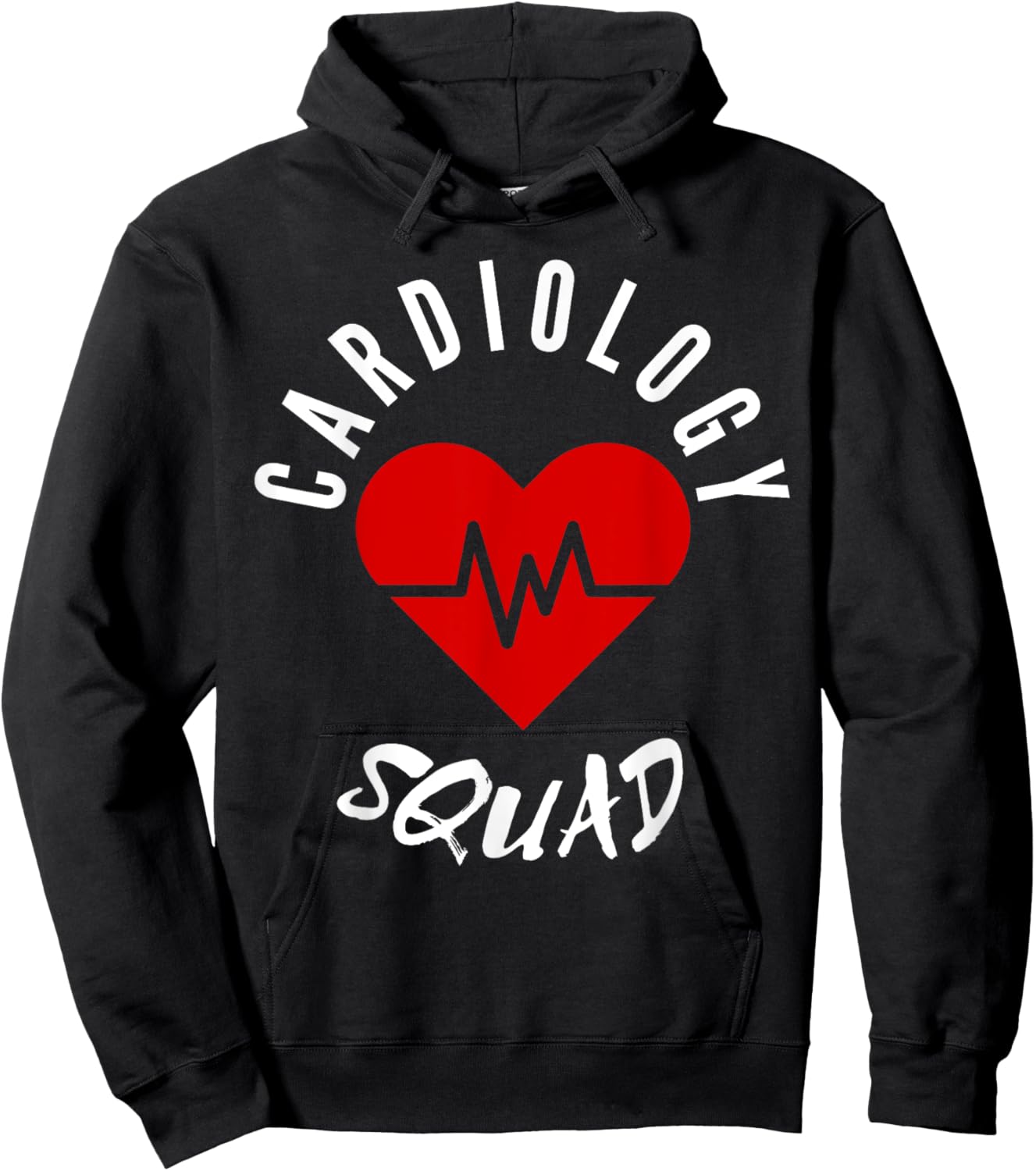Cardiology Squad Cardiologist Heart Cute Nurse Doctor Funny Hoodie - Hoodie | Black