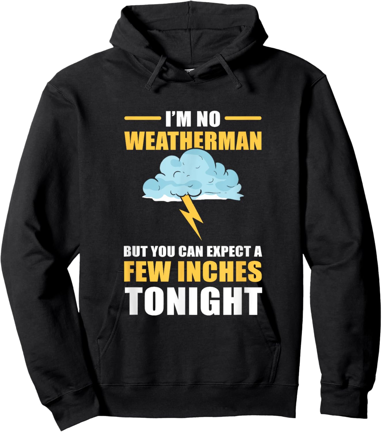 I'm No Weatherman But You Can Expect A Few Inches Tonight Hoodie - Hoodie | Black