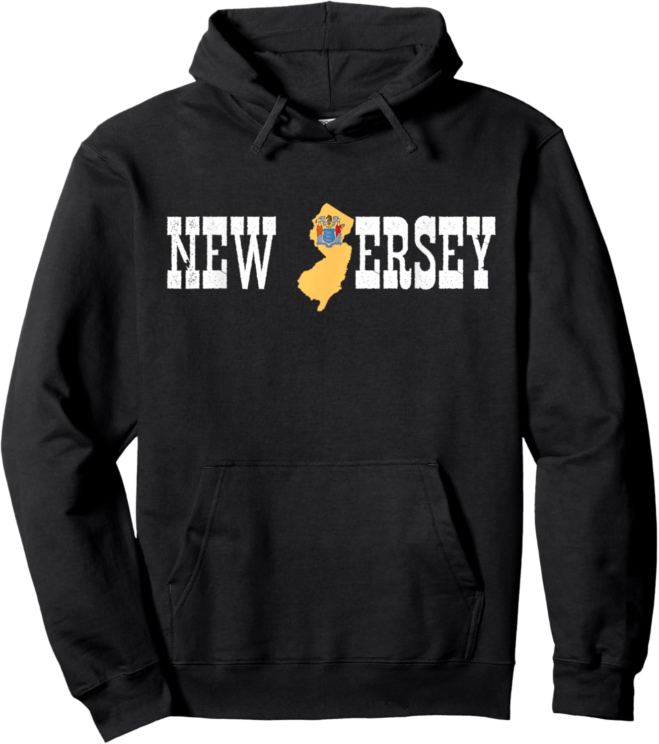 New Jersey State and New Jersey Flag Pride for New Jersey Hoodie - Hoodie | Black