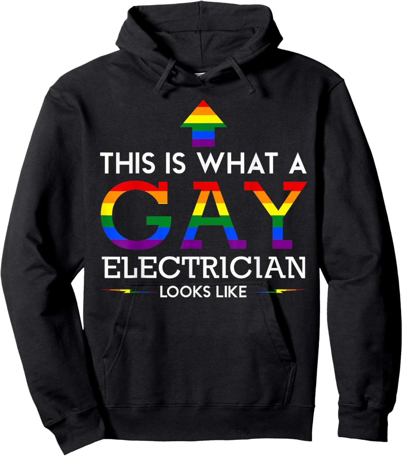 This is What a Gay Electrician Looks Like Hoodie - Hoodie | Black