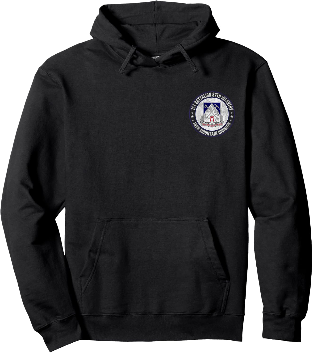 1st Battalion 87th Infantry 10th Mountain Division Veteran Hoodie - Hoodie | Black