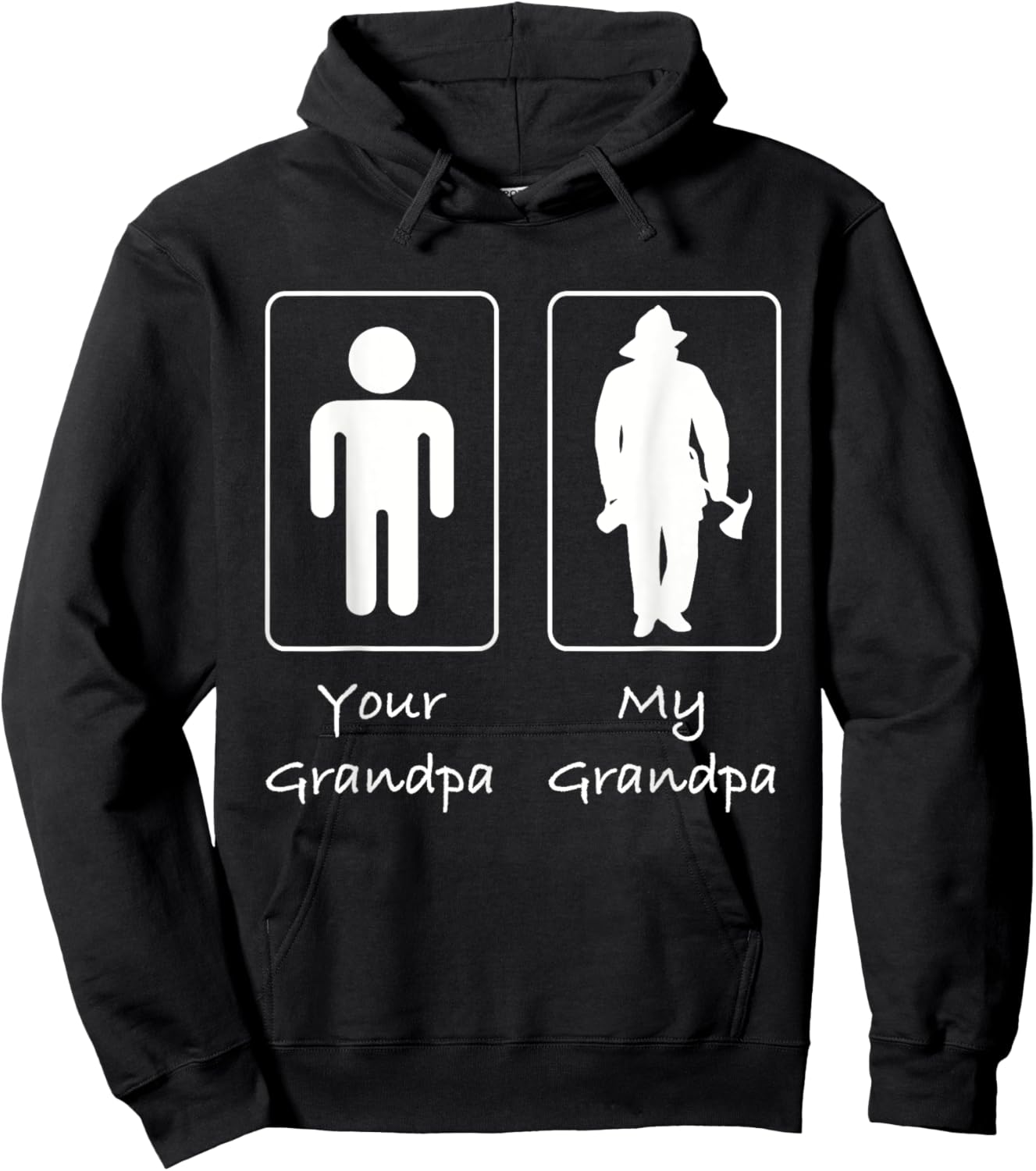 Your Grandpa My Grandpa Fireman Firefighter Hoodie - Hoodie | Black