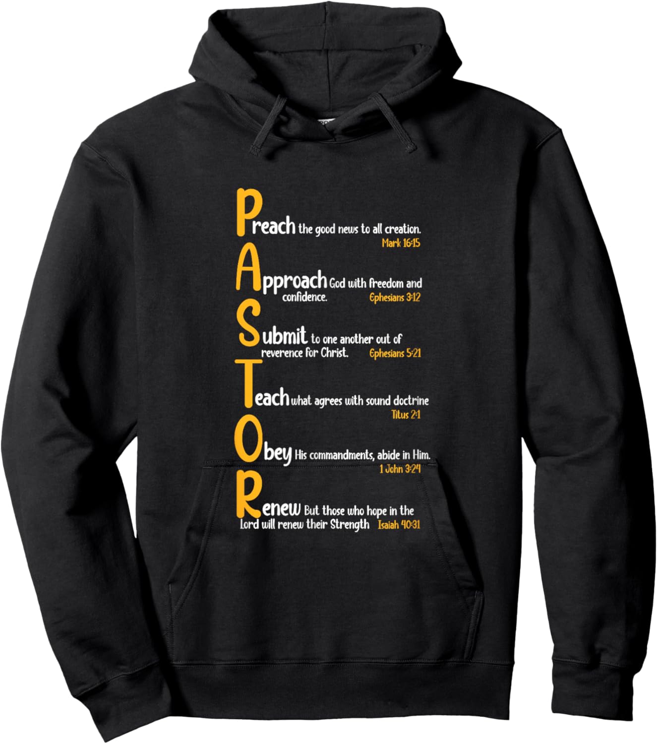 Pastor Preacher Minister Clergy Bible Verse Definition Hoodie - Hoodie | Black