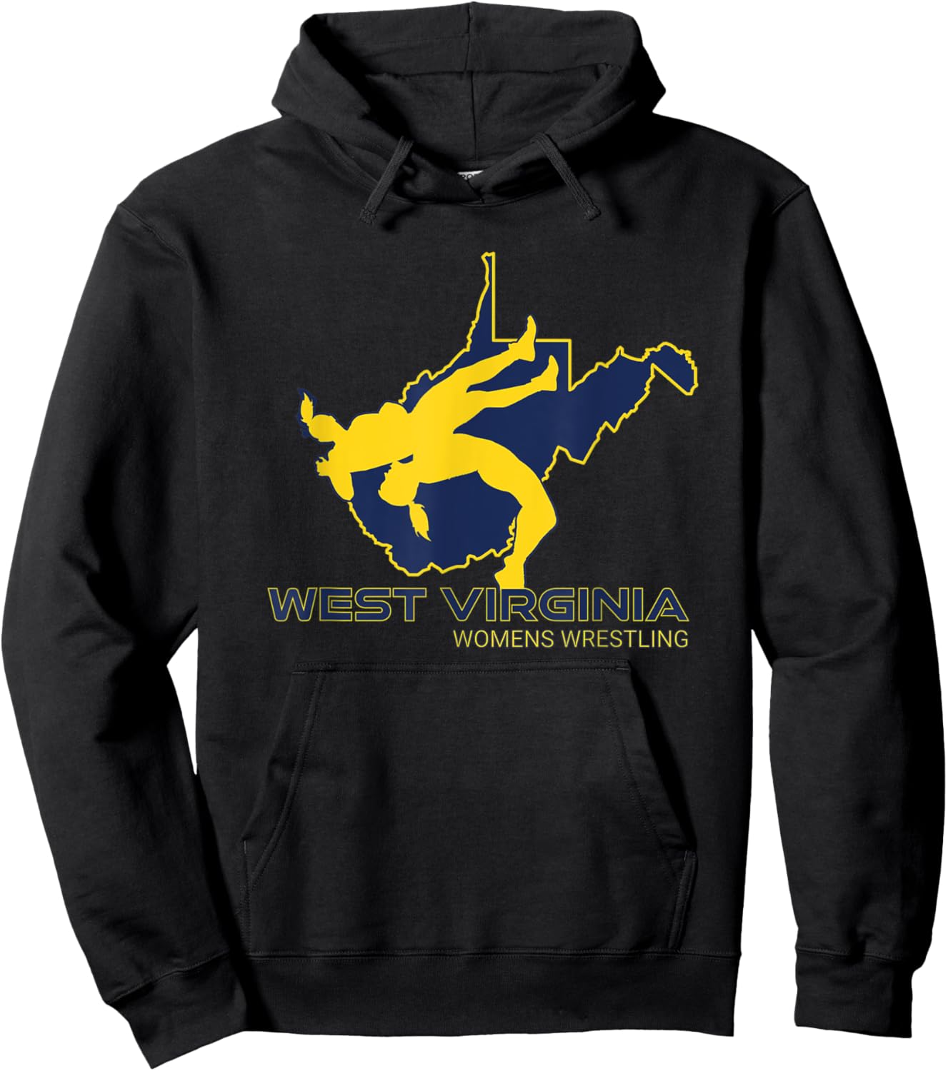 West Virginia Women Wrestling High School Girl Wrestler Team Hoodie - Hoodie | Black