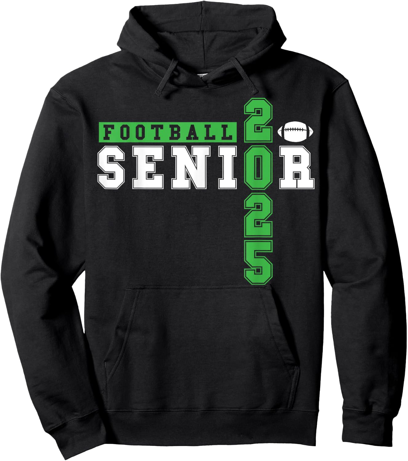 Football Senior Night Football Senior 2025 Graduation 23 Hoodie - Hoodie | Black