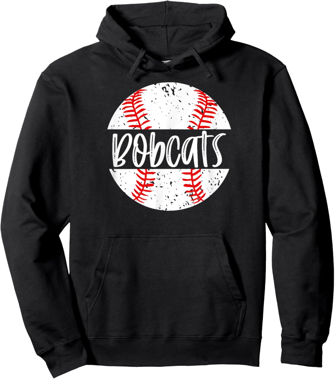 Bobcats Baseball Team Mascot School Spirit Game Day Hoodie - Hoodie | Black