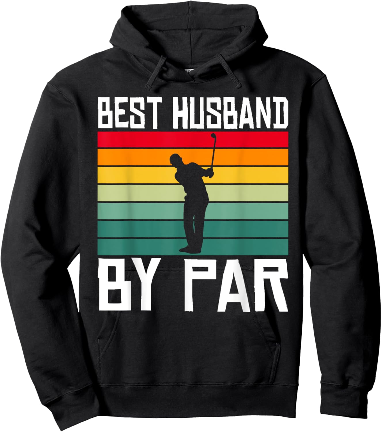 Best Husband by Par Golf Relationship Partner Golfing Couple Hoodie - Hoodie | Black