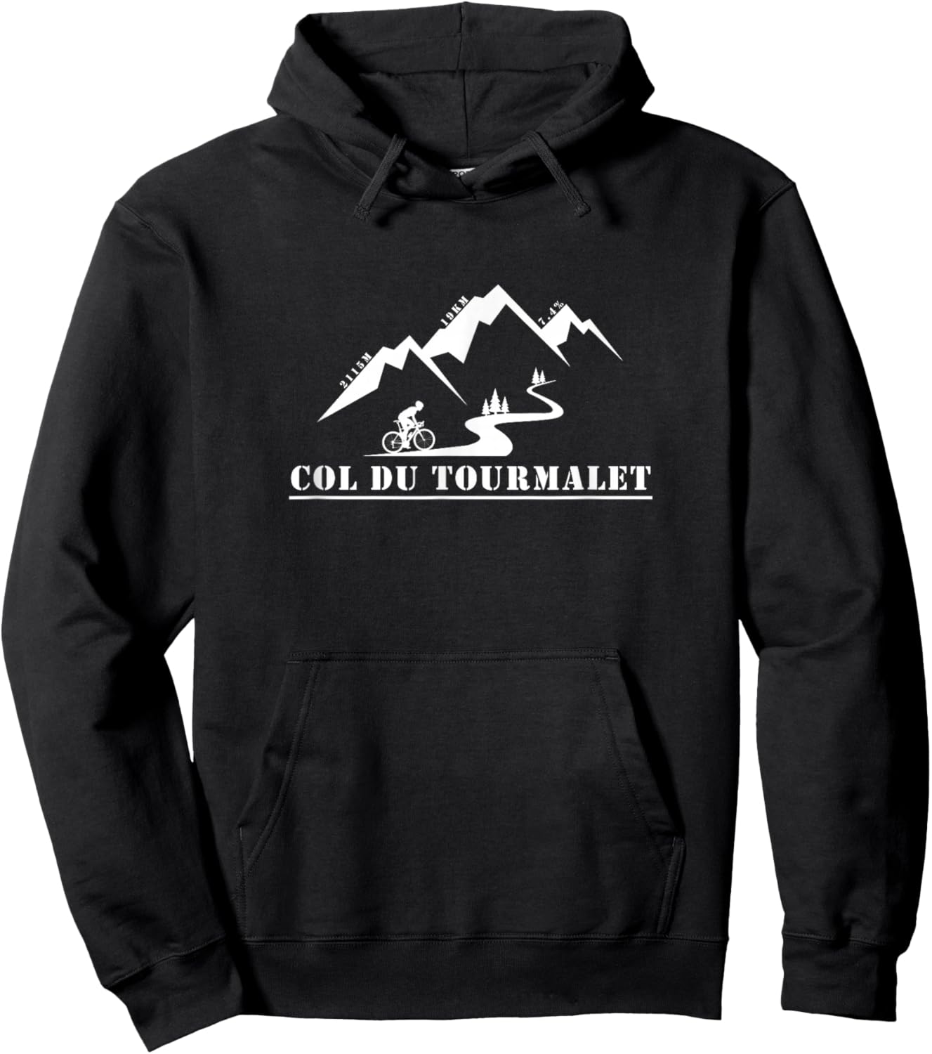 Col du Tourmalet, France, Tour, Cycling, Pyrenees Hoodie - Hoodie | Black