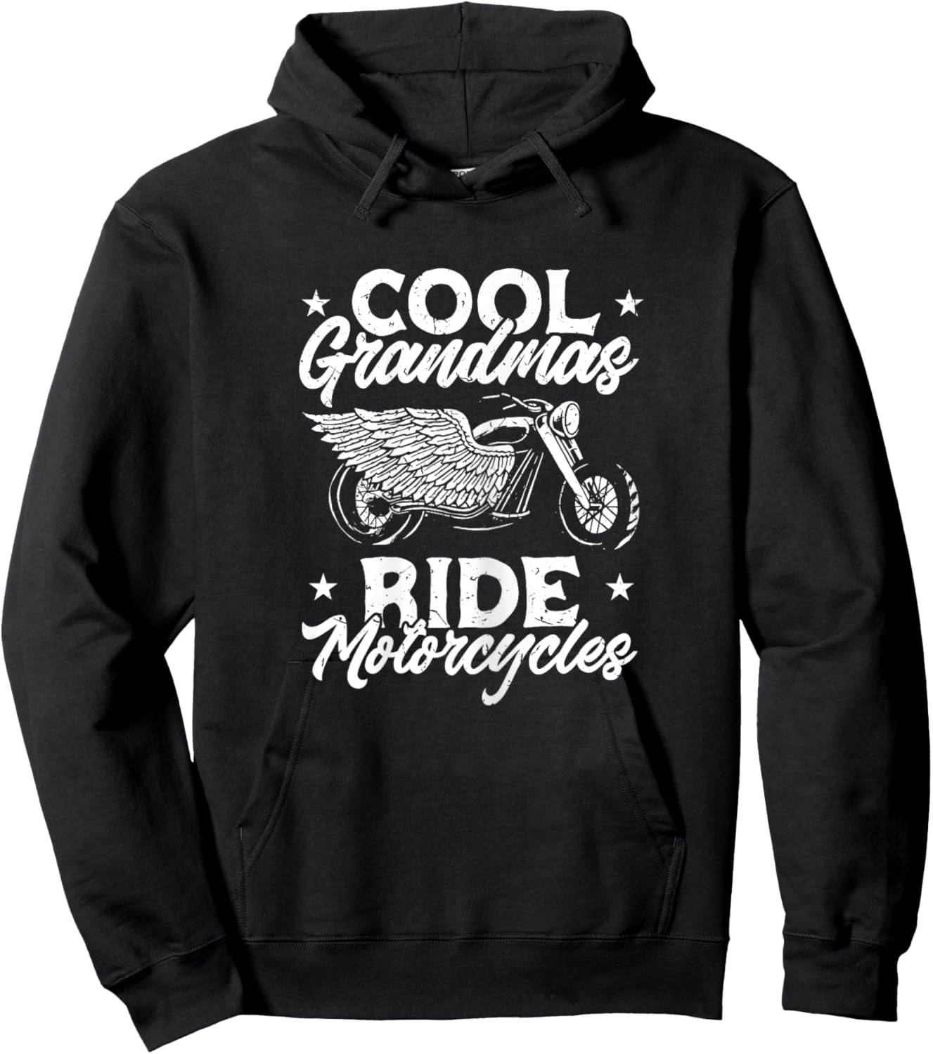 Motorcycle Biker Granny Cool Grandmas Ride Motorcycles Hoodie - Hoodie | Black
