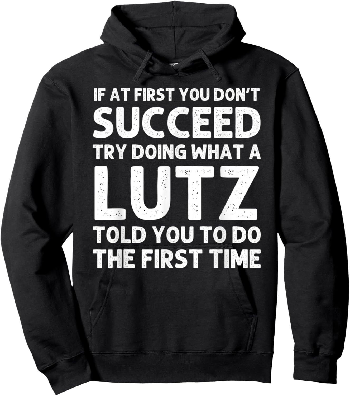 LUTZ Funny Surname Family Tree Birthday Reunion Idea Hoodie - Hoodie | Black
