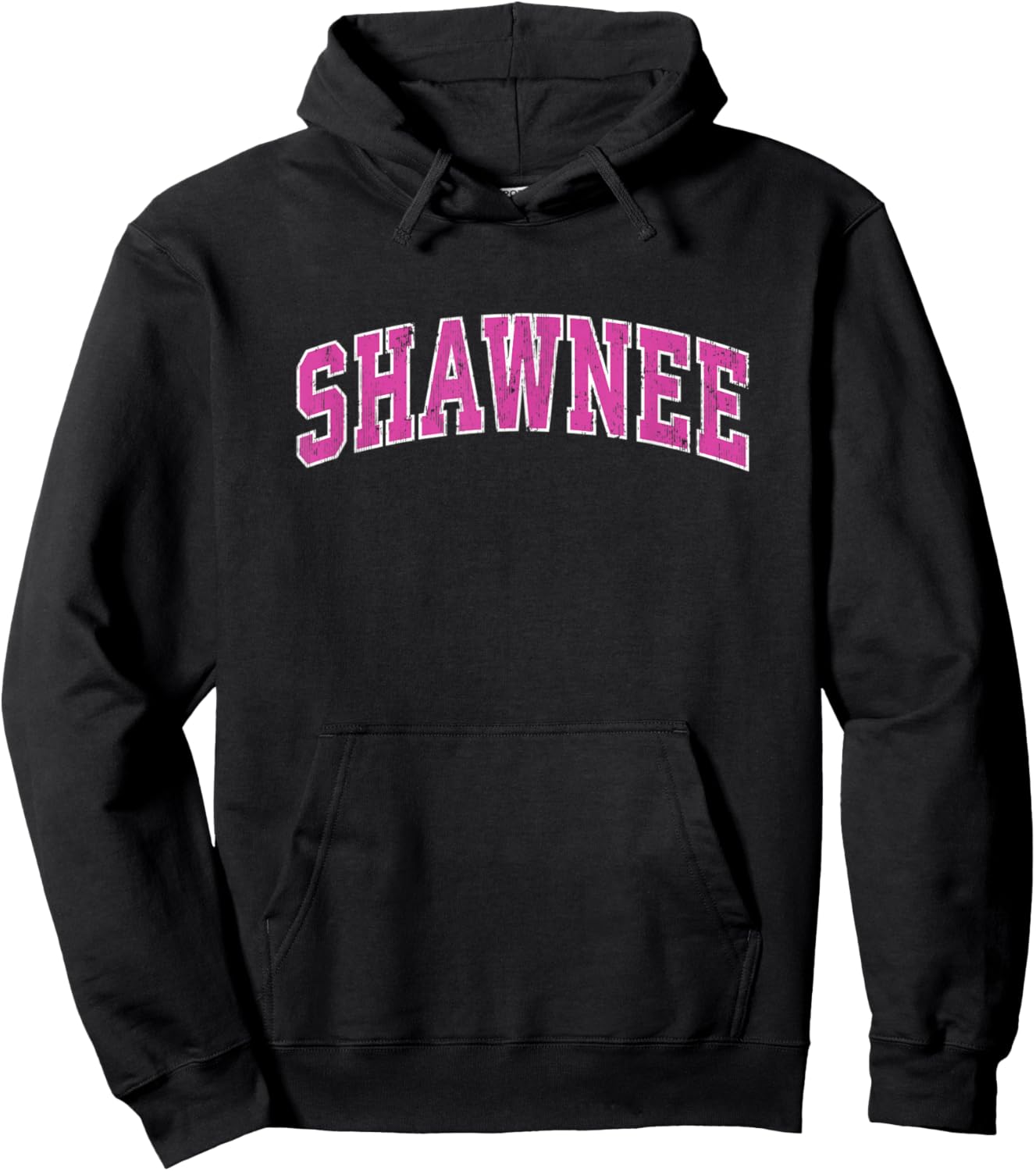 Shawnee Kansas KS Vintage Sports Design Pink Design Hoodie - Hoodie | Black