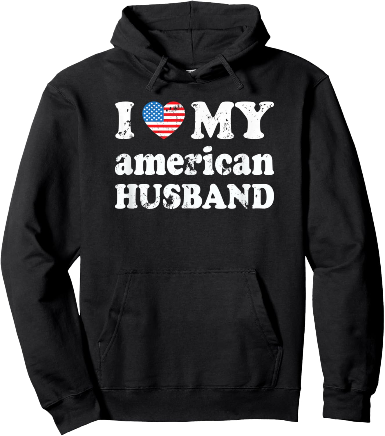 I love my american Husband Hoodie - Hoodie | Black